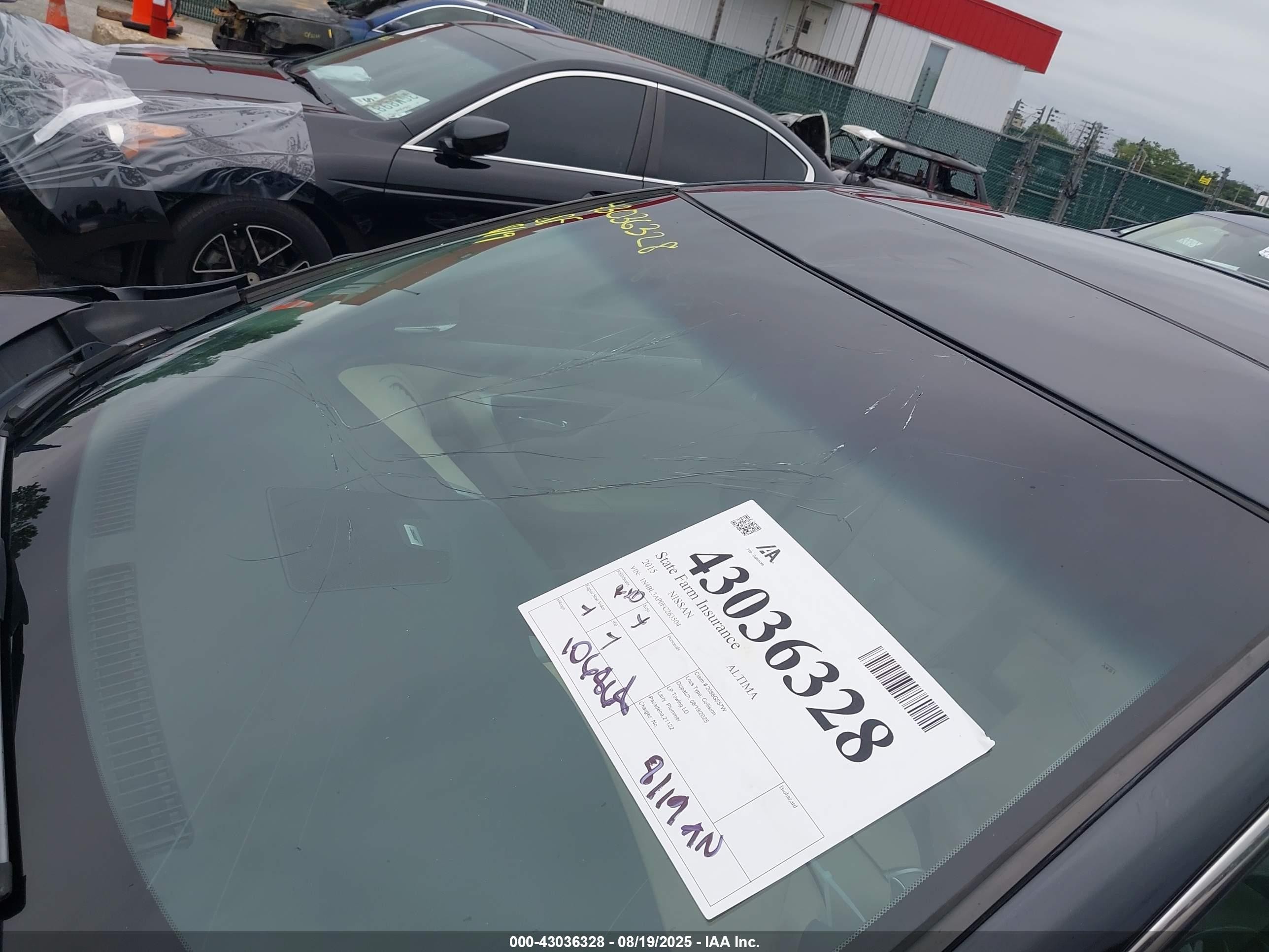 2015 Nissan Altima 3.5 S/3.5 Sl/3.5 Sv Gray vin: 1N4BL3AP0FC263504