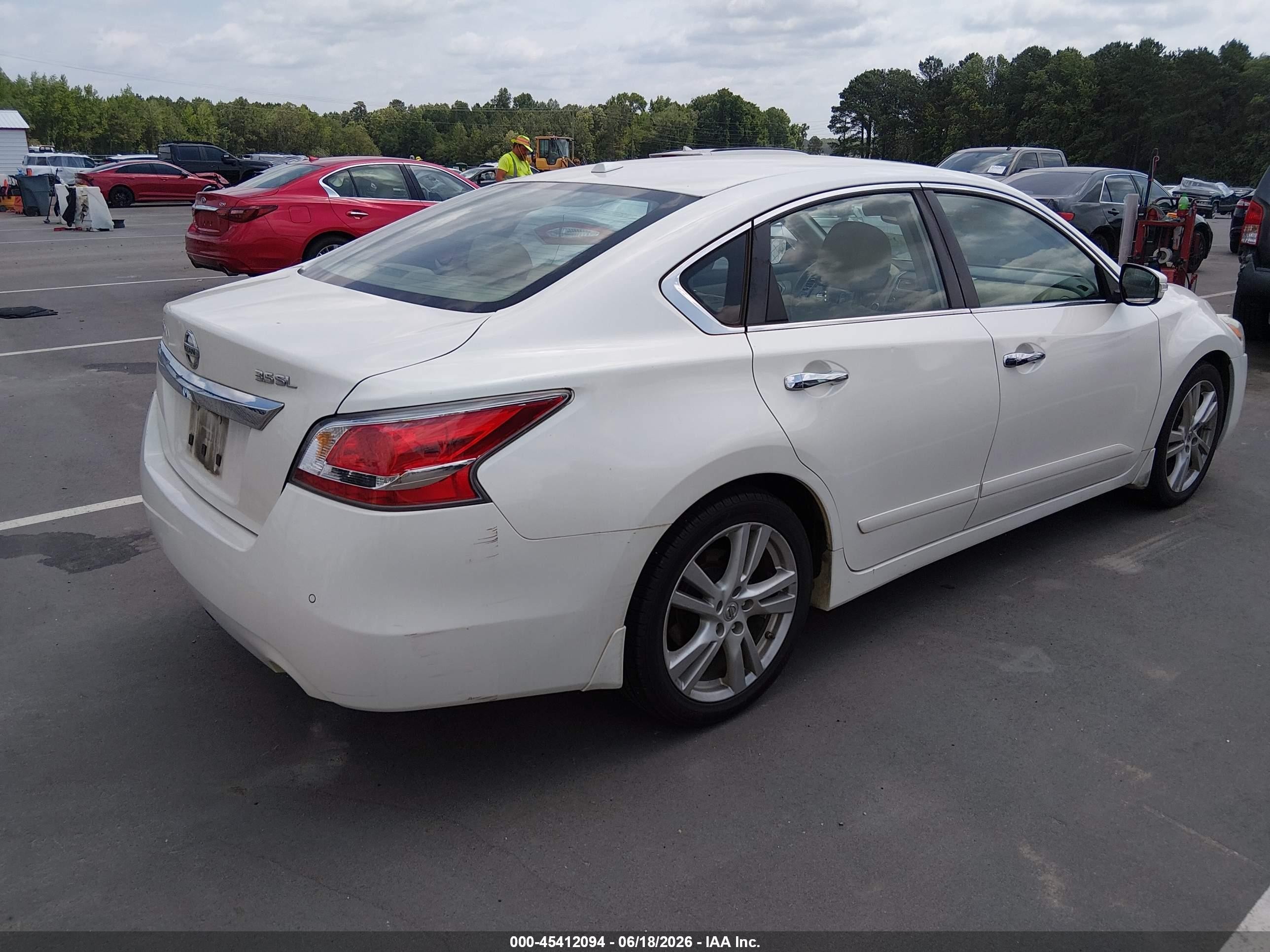 2015 Nissan Altima 3.5 Sl White vin: 1N4BL3AP1FC594298