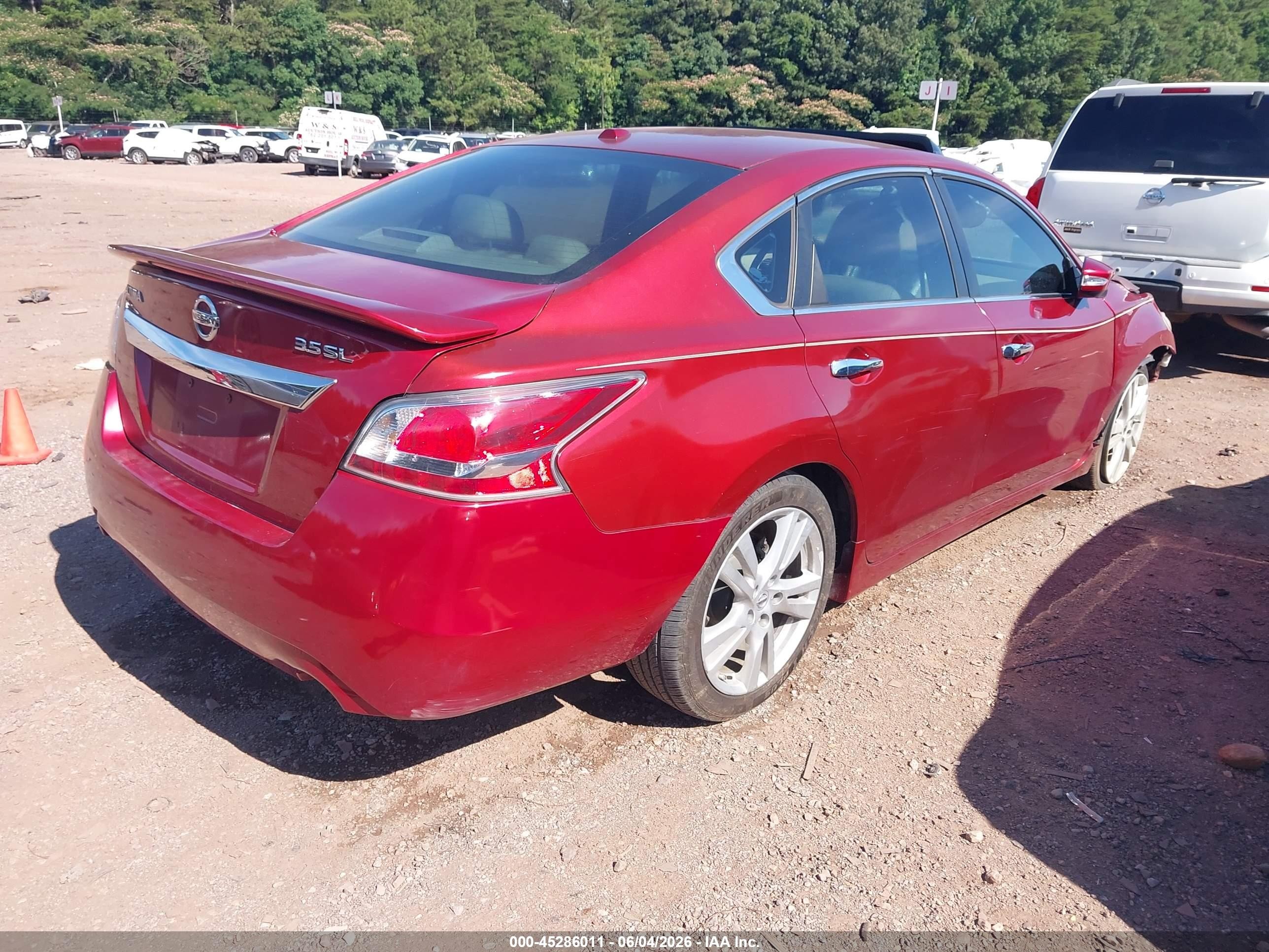2014 Nissan Altima 3.5 Sl Red vin: 1N4BL3AP2EC107723