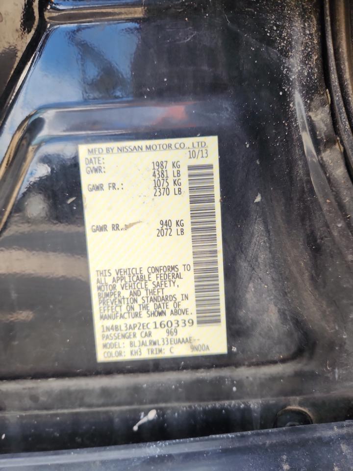 2014 Nissan Altima 3.5 S Black vin: 1N4BL3AP2EC160339