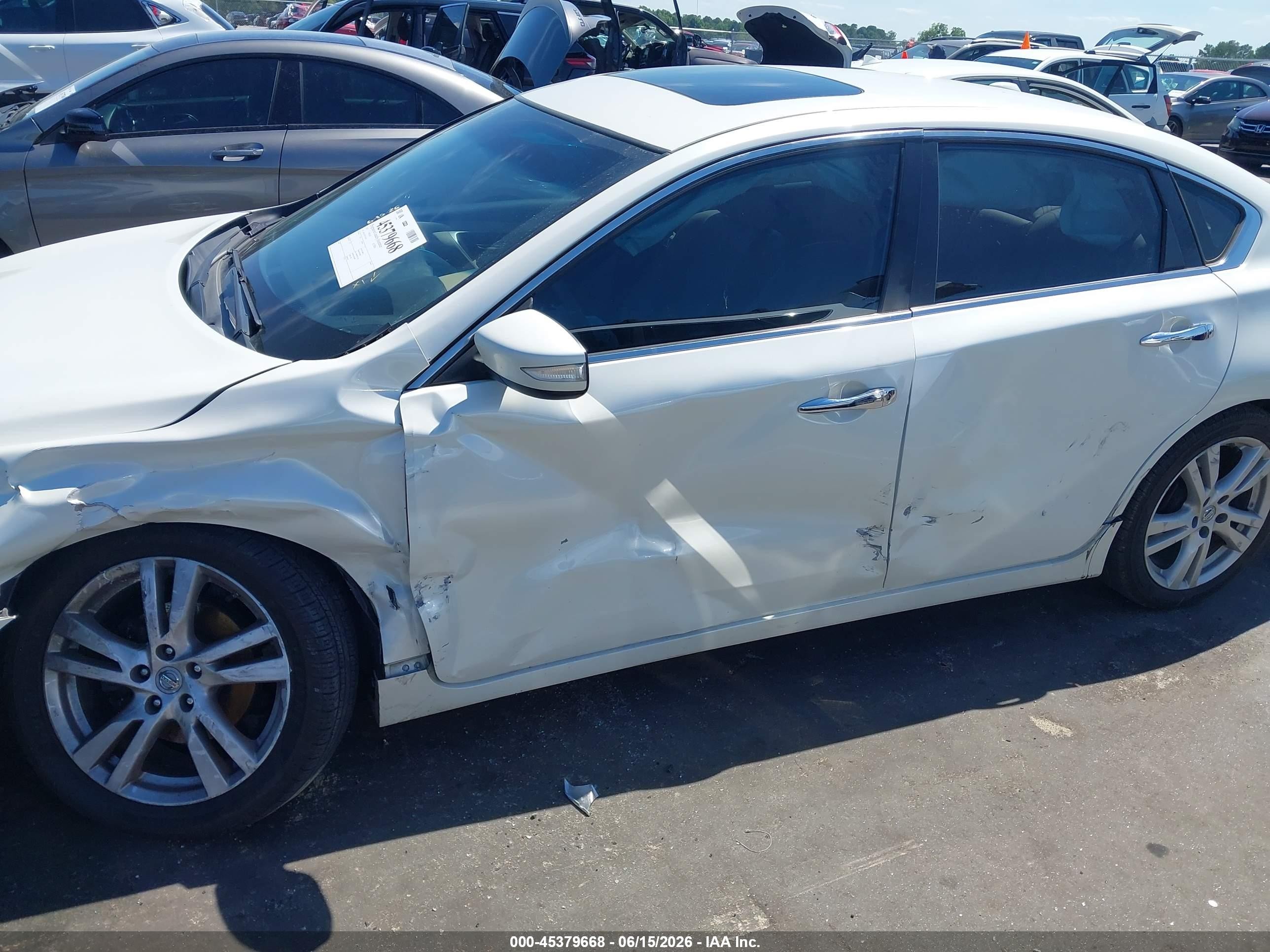 2015 Nissan Altima 3.5 Sl White vin: 1N4BL3AP2FC156258