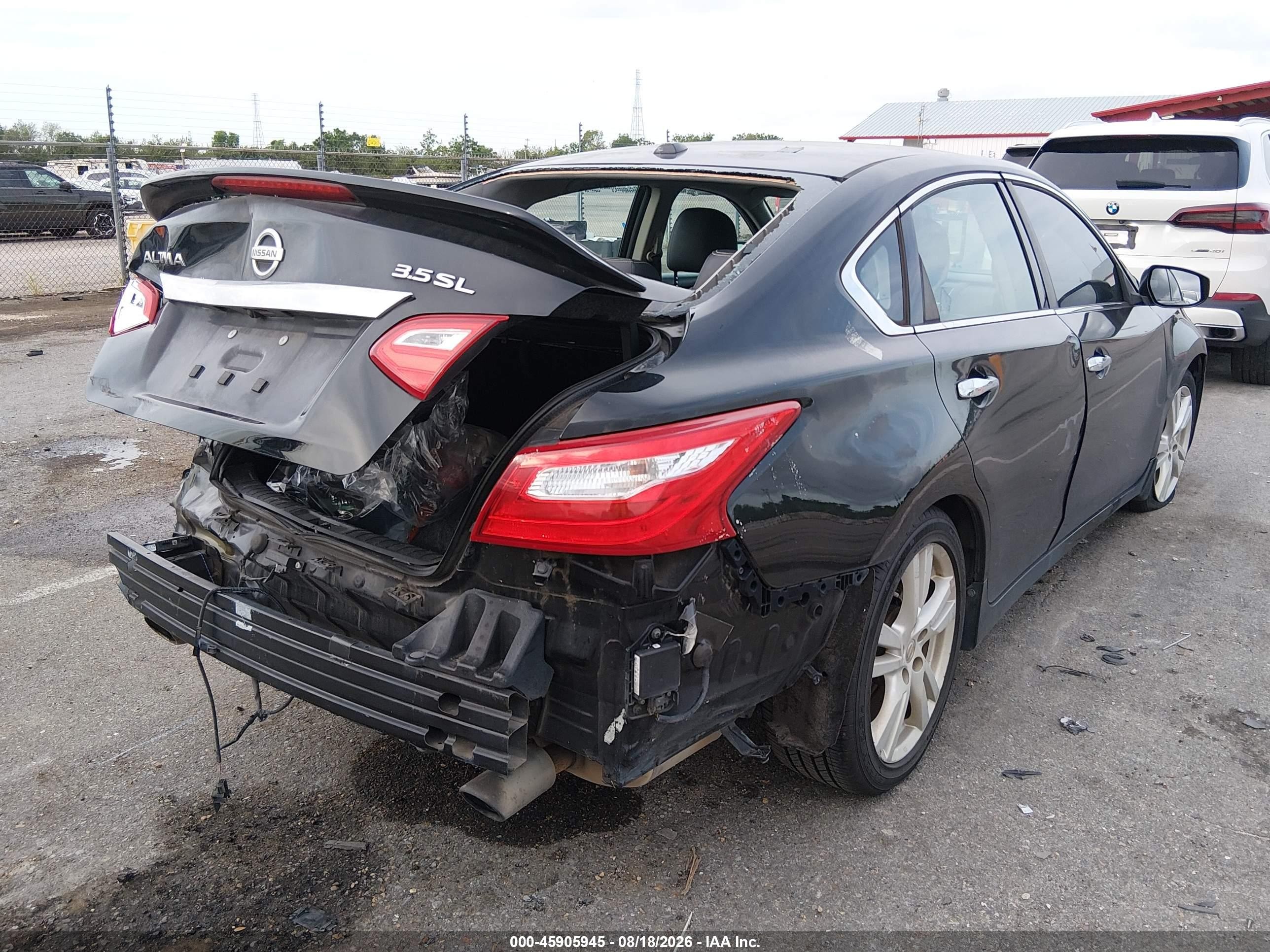 2017 Nissan Altima 3.5 Sl Black vin: 1N4BL3AP2HC130973