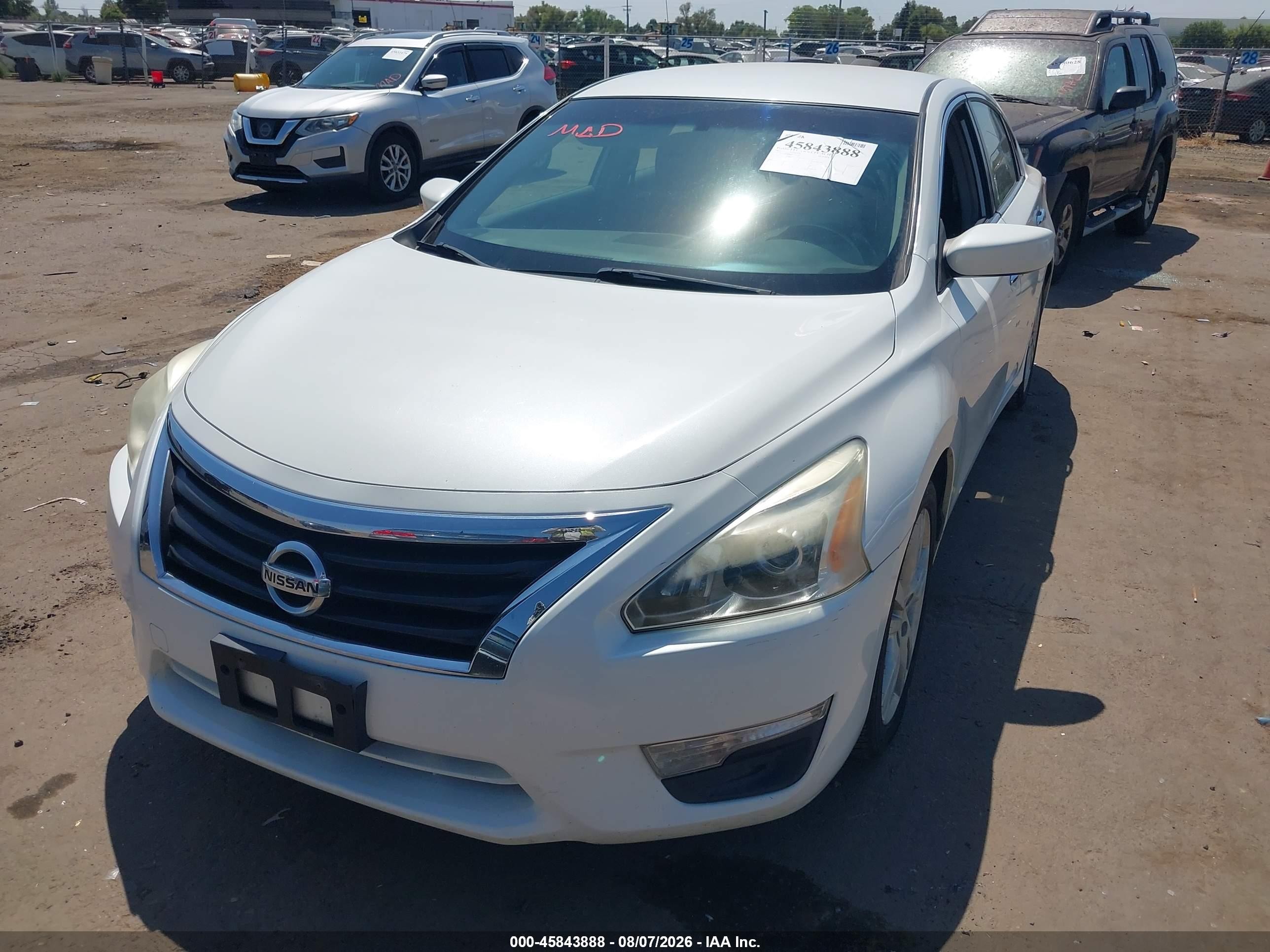 2013 Nissan Altima 3.5 S White vin: 1N4BL3AP3DC104795