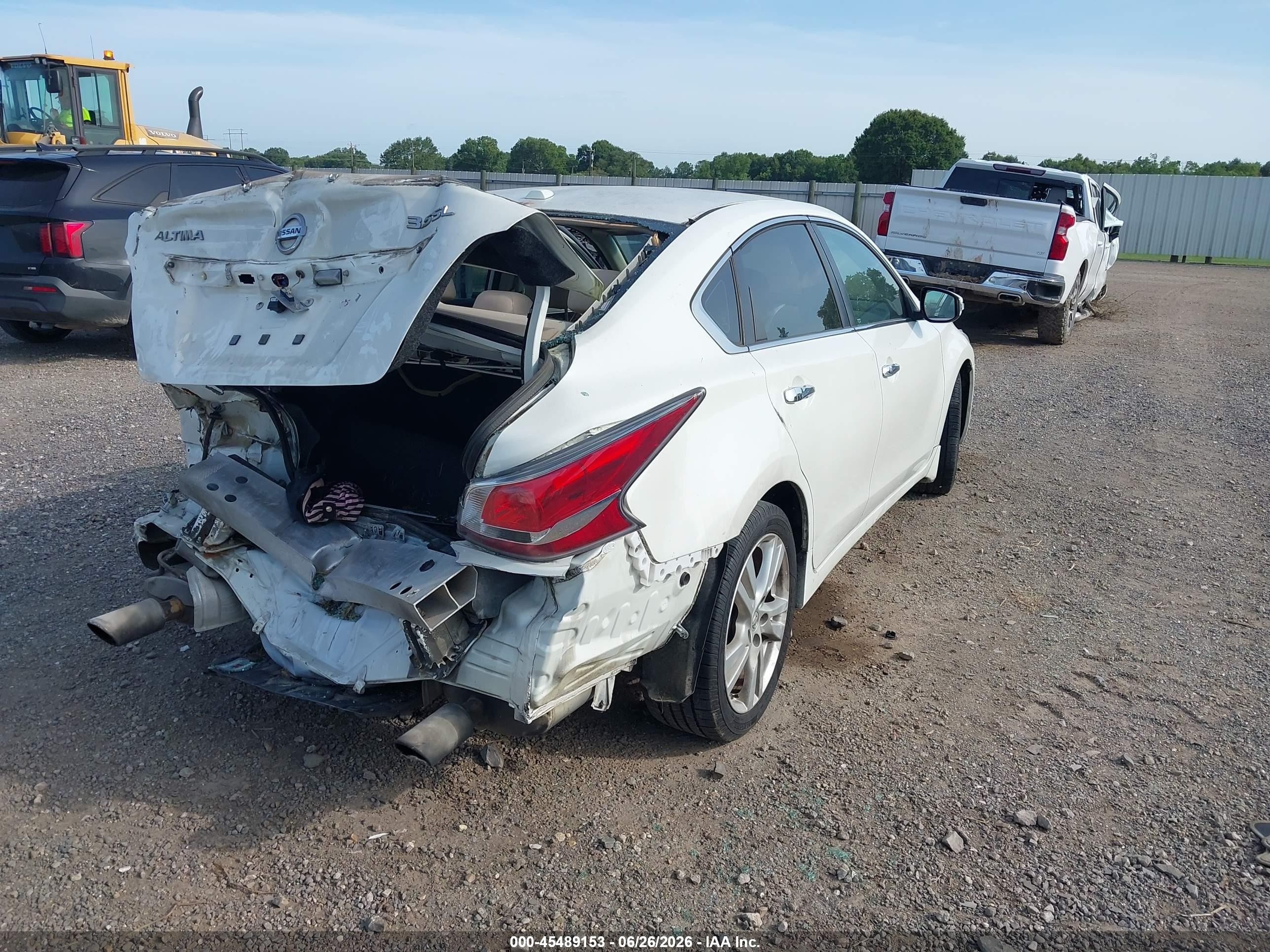 2014 Nissan Altima 3.5 Sl White vin: 1N4BL3AP7EN241809