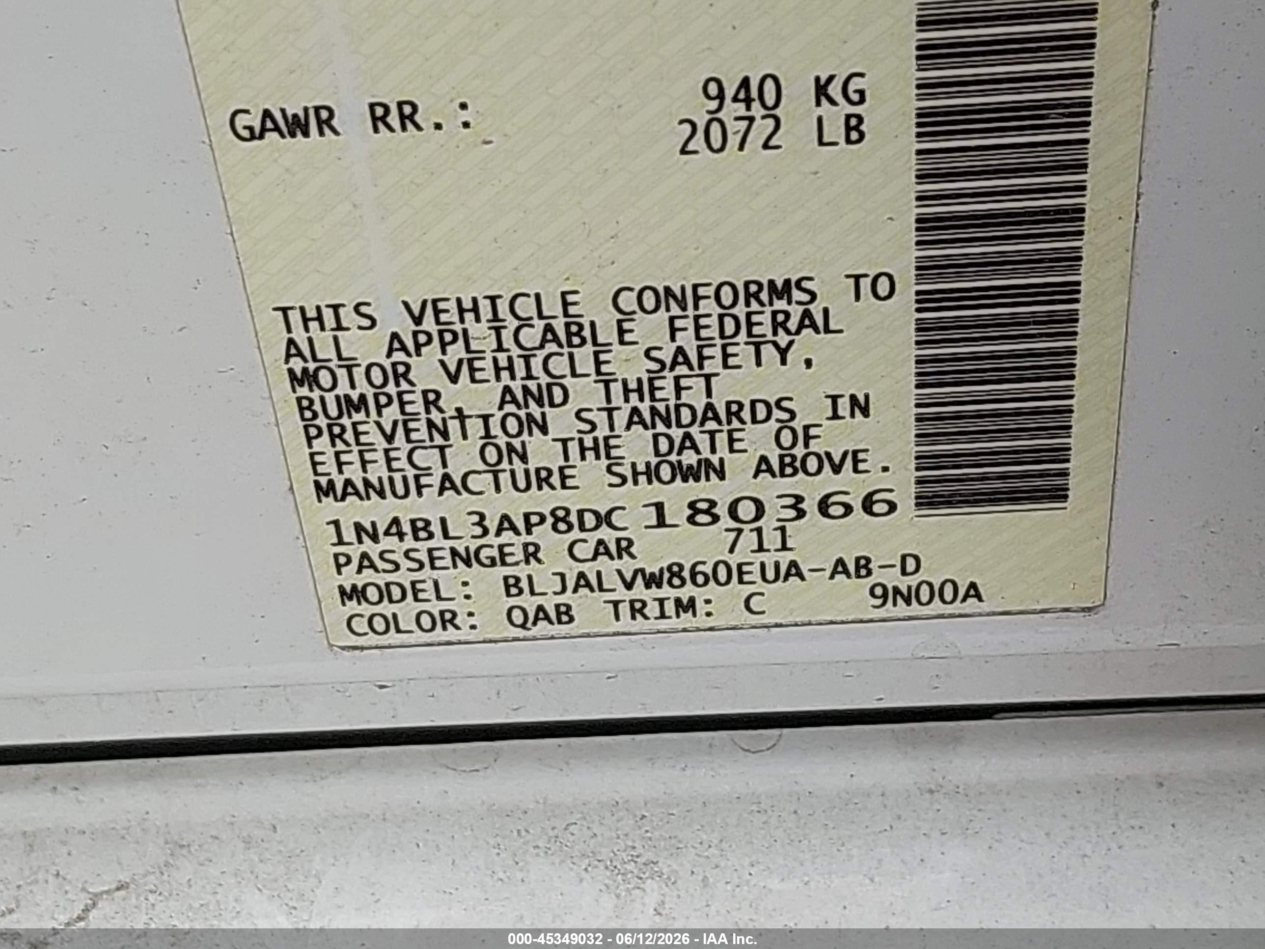 2013 Nissan Altima 3.5 Sl White vin: 1N4BL3AP8DC180366