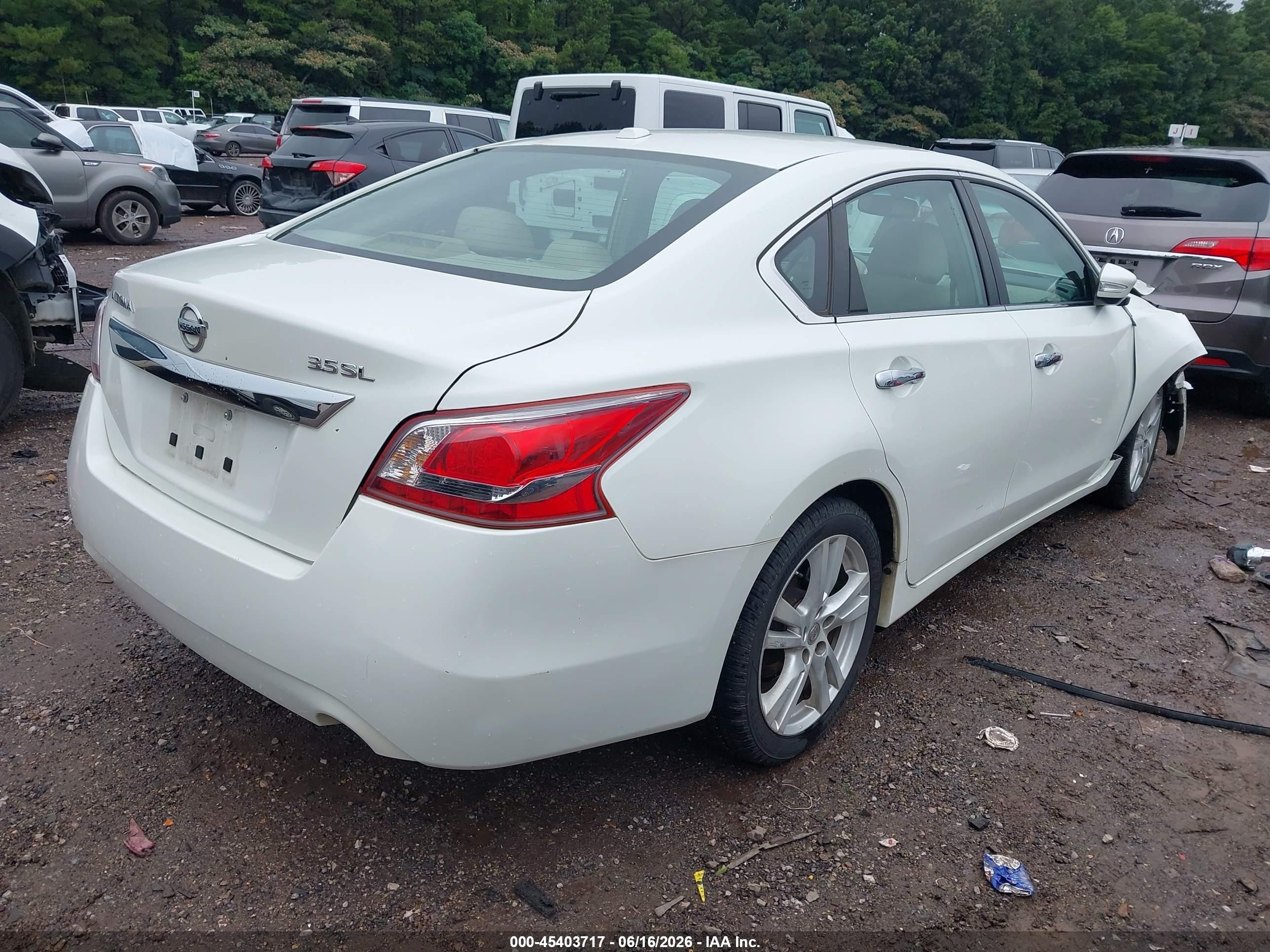 2013 Nissan Altima 3.5 Sl White vin: 1N4BL3AP9DN439354
