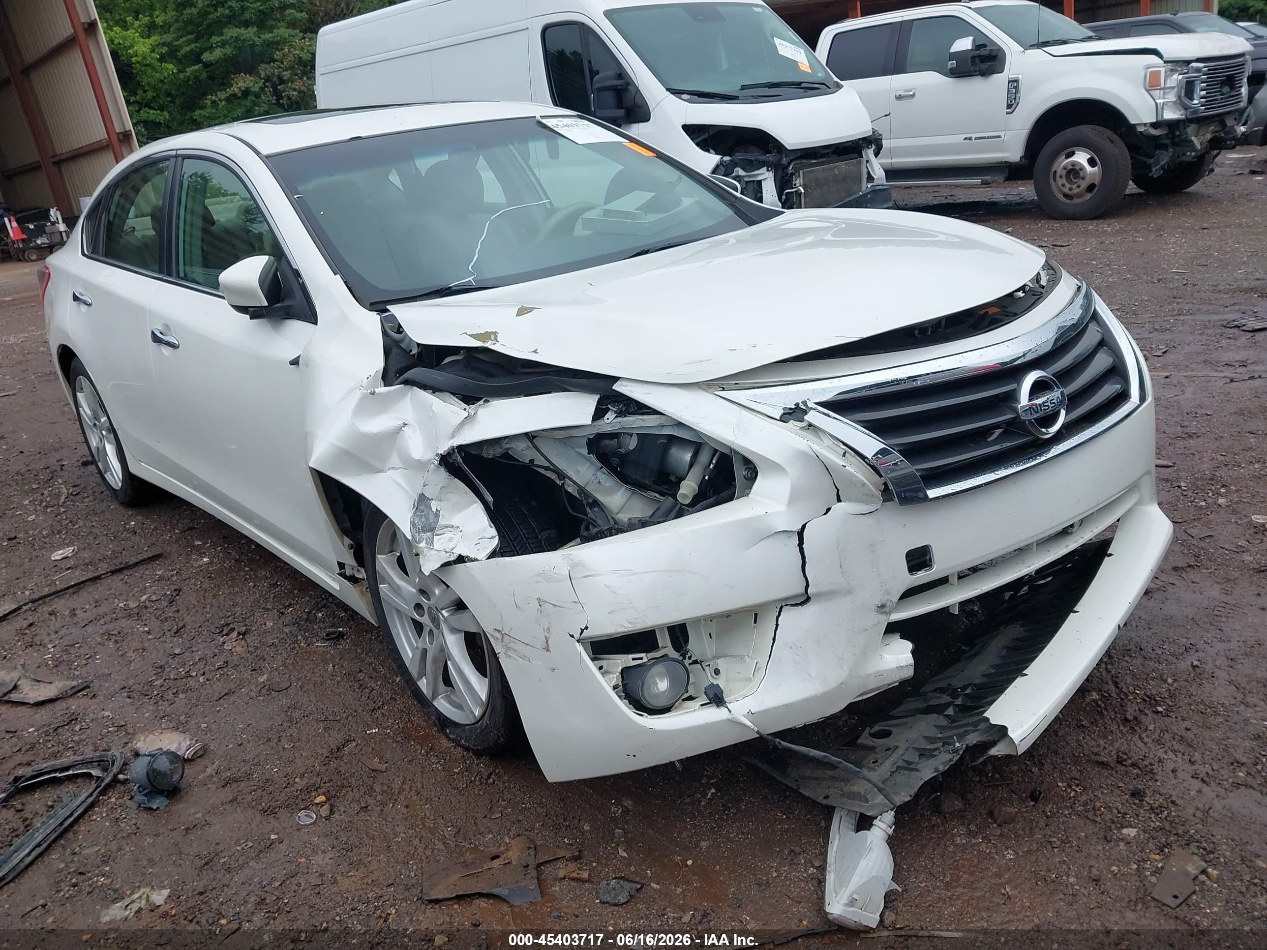 2013 Nissan Altima 3.5 Sl White vin: 1N4BL3AP9DN439354