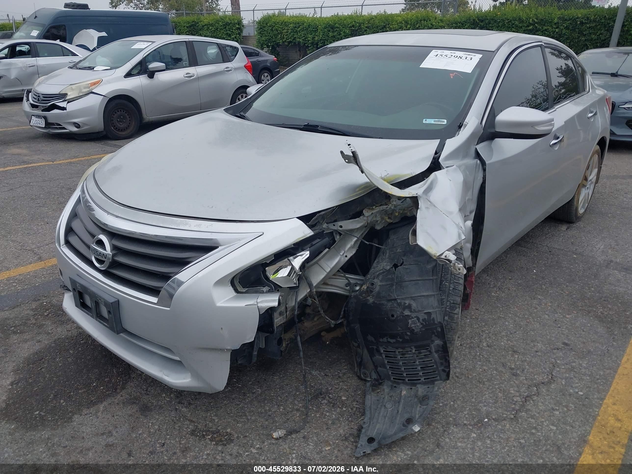 2013 Nissan Altima 3.5 Sv Серебряный vin: 1N4BL3AP9DN485024