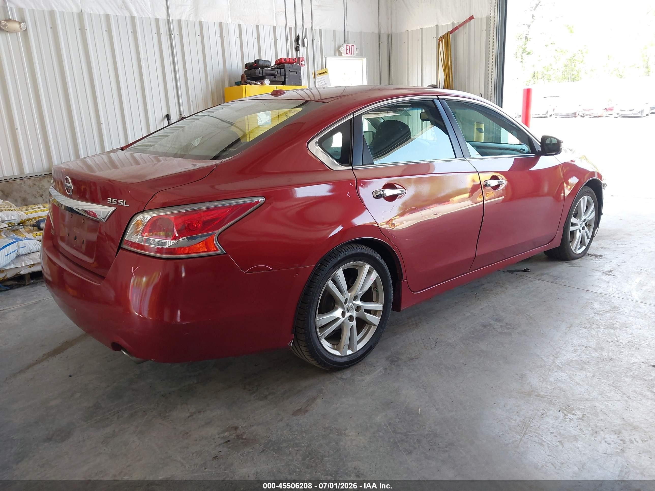 2014 Nissan Altima 3.5 Sl Red vin: 1N4BL3AP9EC104950