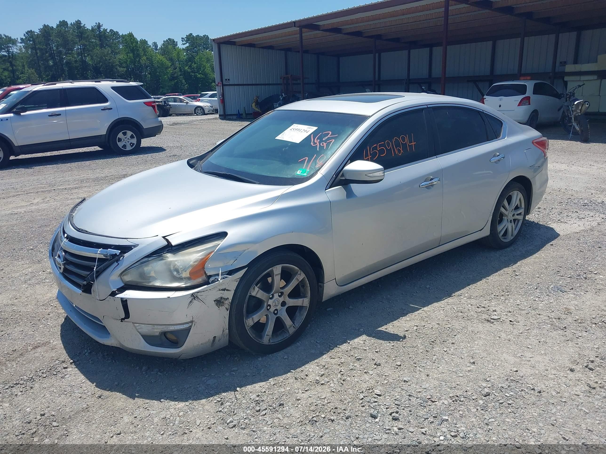 2013 Nissan Altima 3.5 Sv Silver vin: 1N4BL3APXDC162497