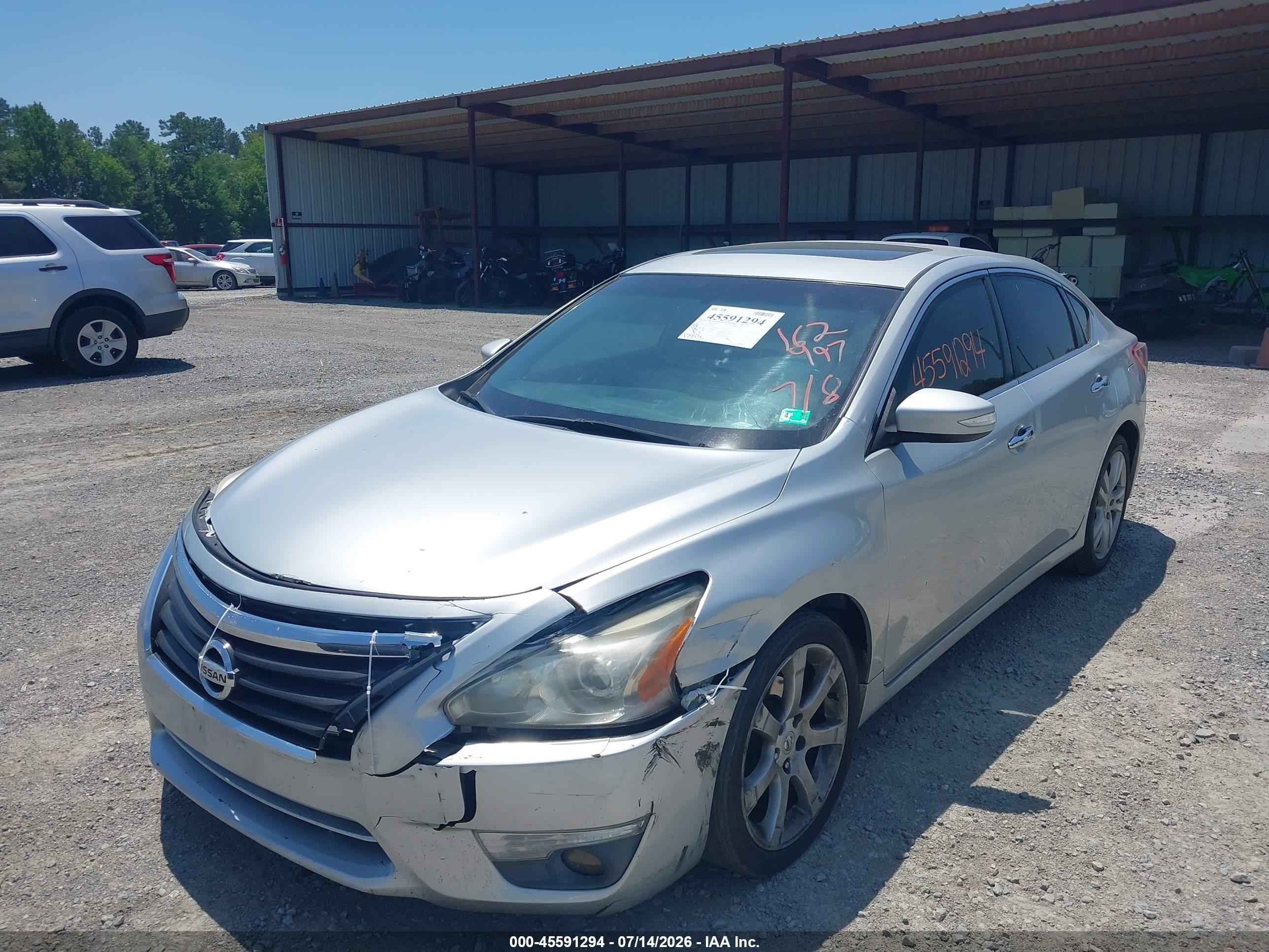 2013 Nissan Altima 3.5 Sv Silver vin: 1N4BL3APXDC162497