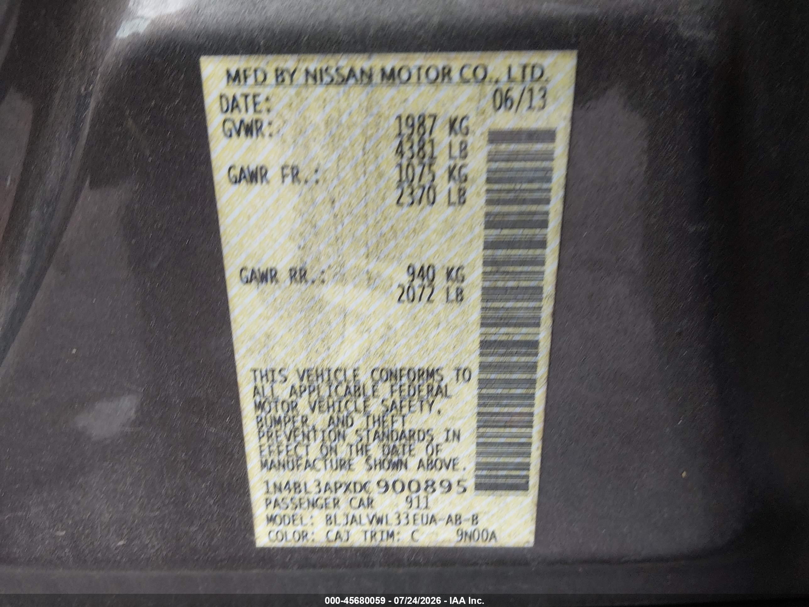 2013 Nissan Altima 3.5 Sl Brown vin: 1N4BL3APXDC900895