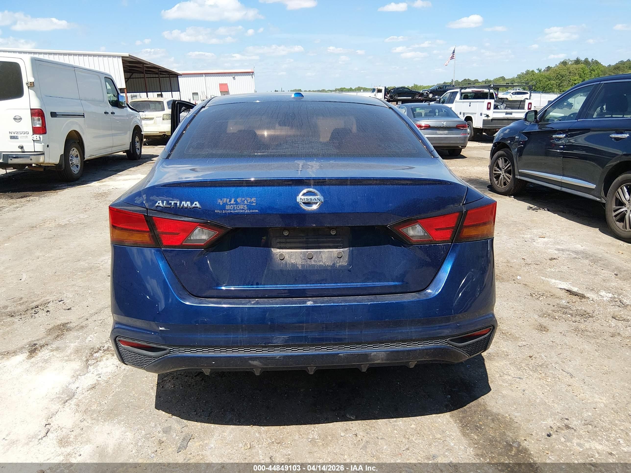 2019 Nissan Altima 2.5 S Синий vin: 1N4BL4BV1KC221887