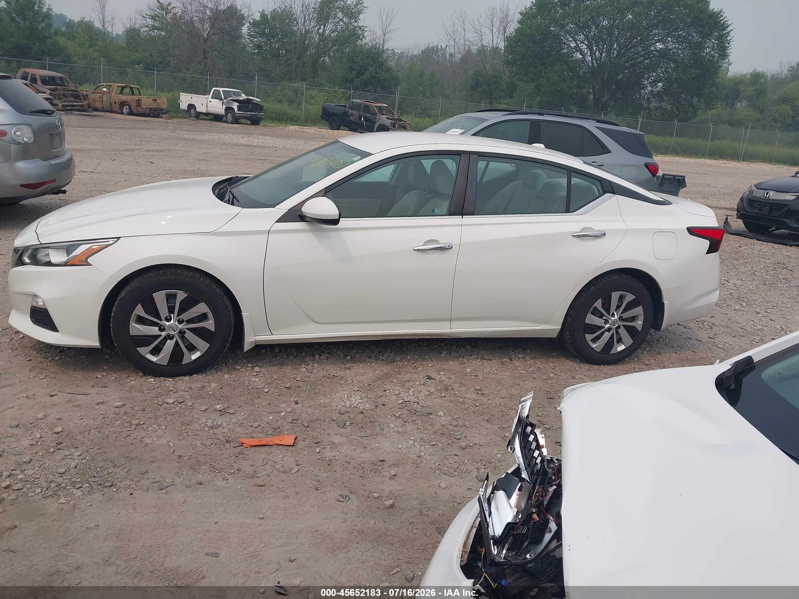 2019 Nissan Altima 2.5 S White vin: 1N4BL4BV1KC253870