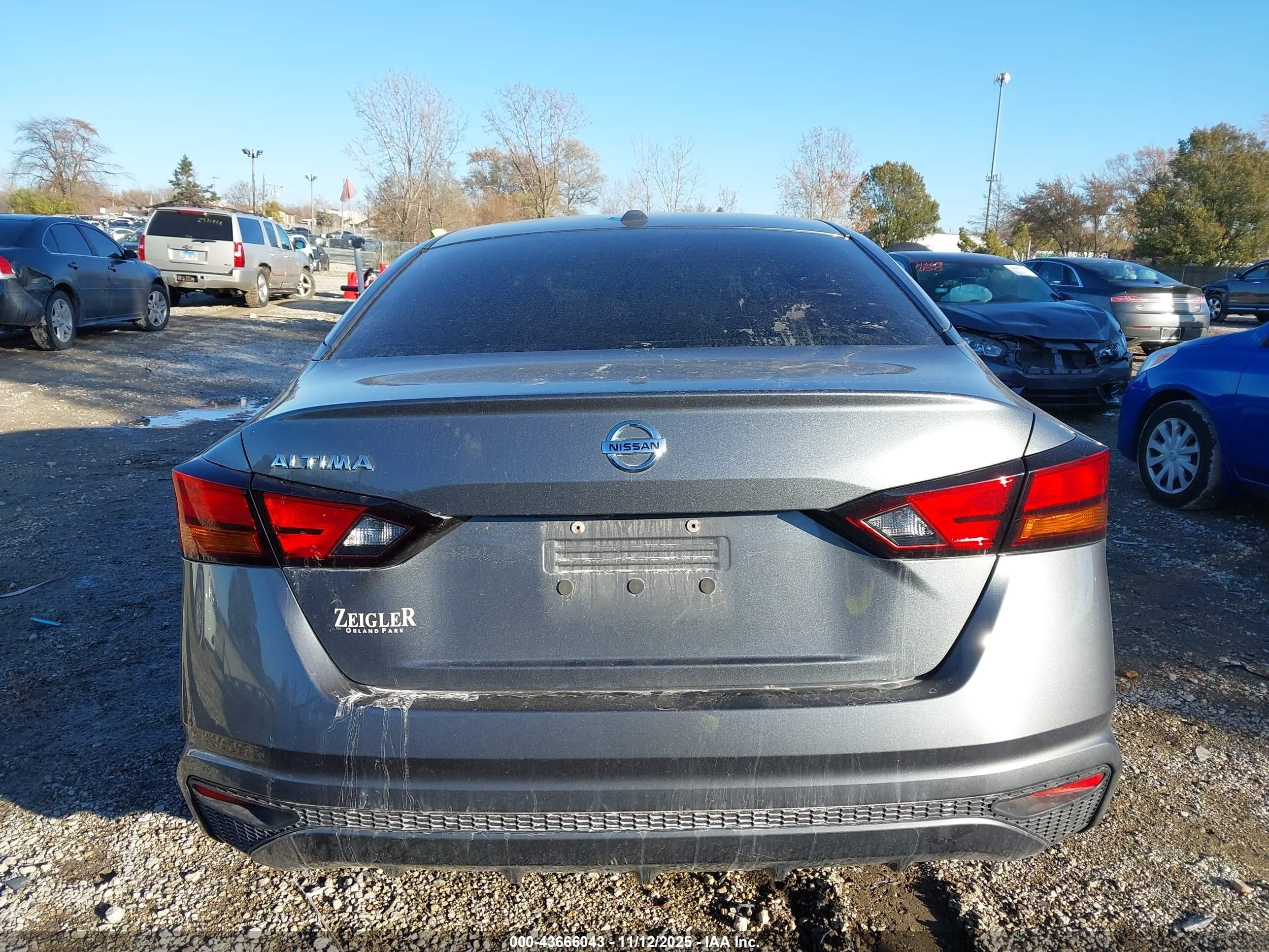 2020 Nissan Altima S Fwd Серый vin: 1N4BL4BV1LC152085
