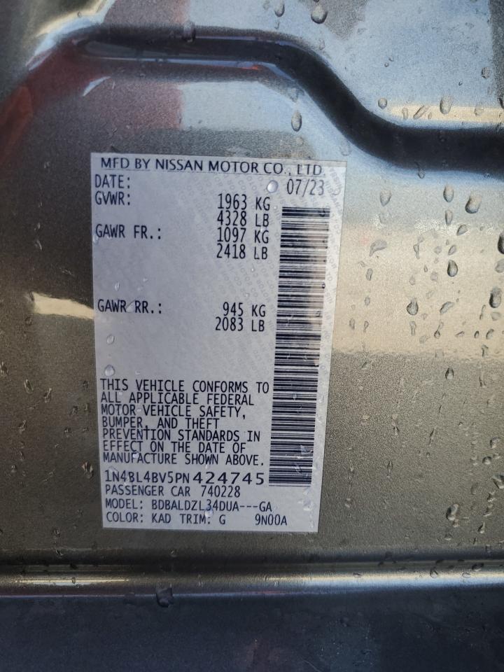 2023 Nissan Altima S Gray vin: 1N4BL4BV5PN424745