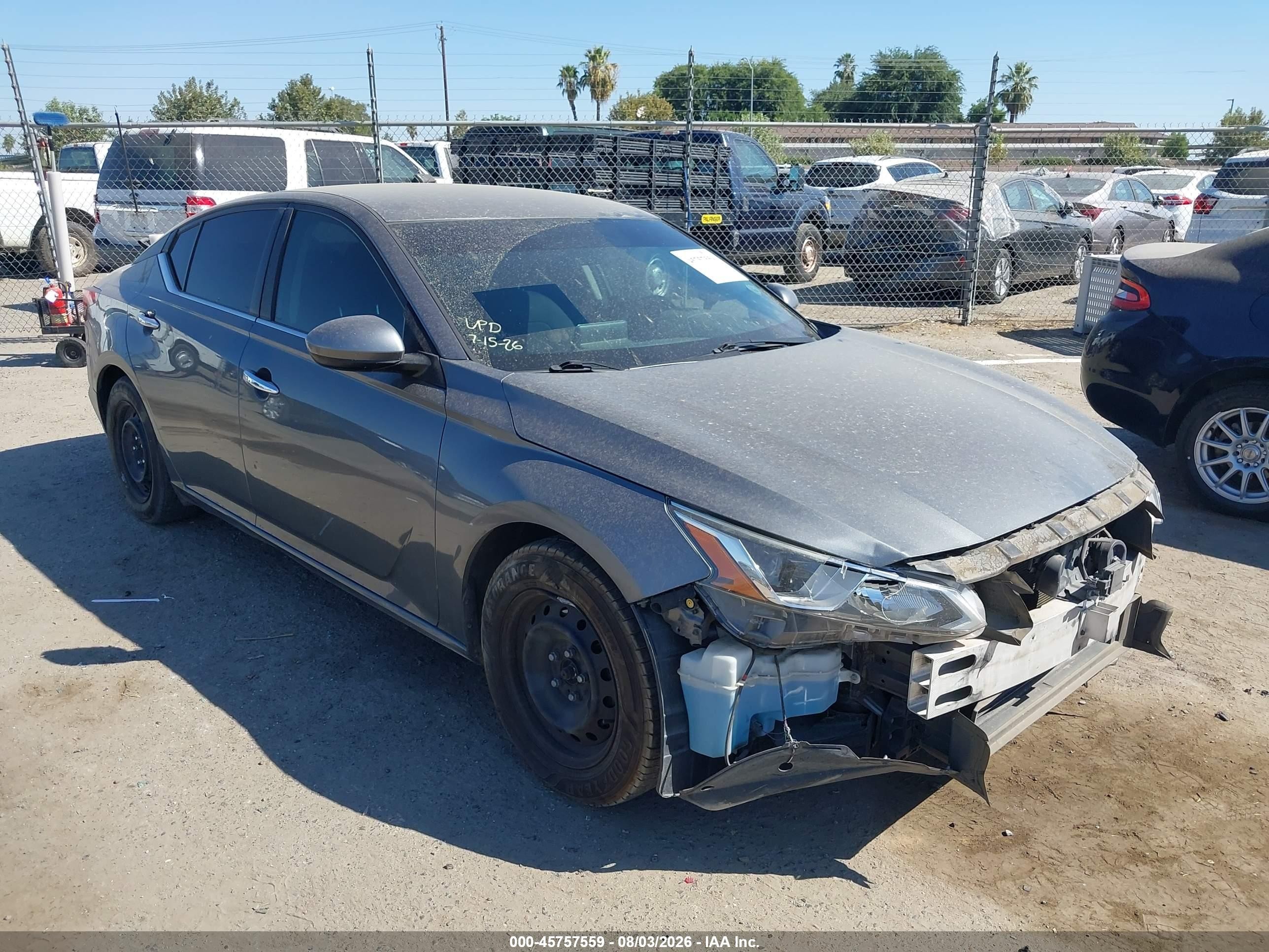 2020 Nissan Altima S Fwd Gray vin: 1N4BL4BV6LC217027