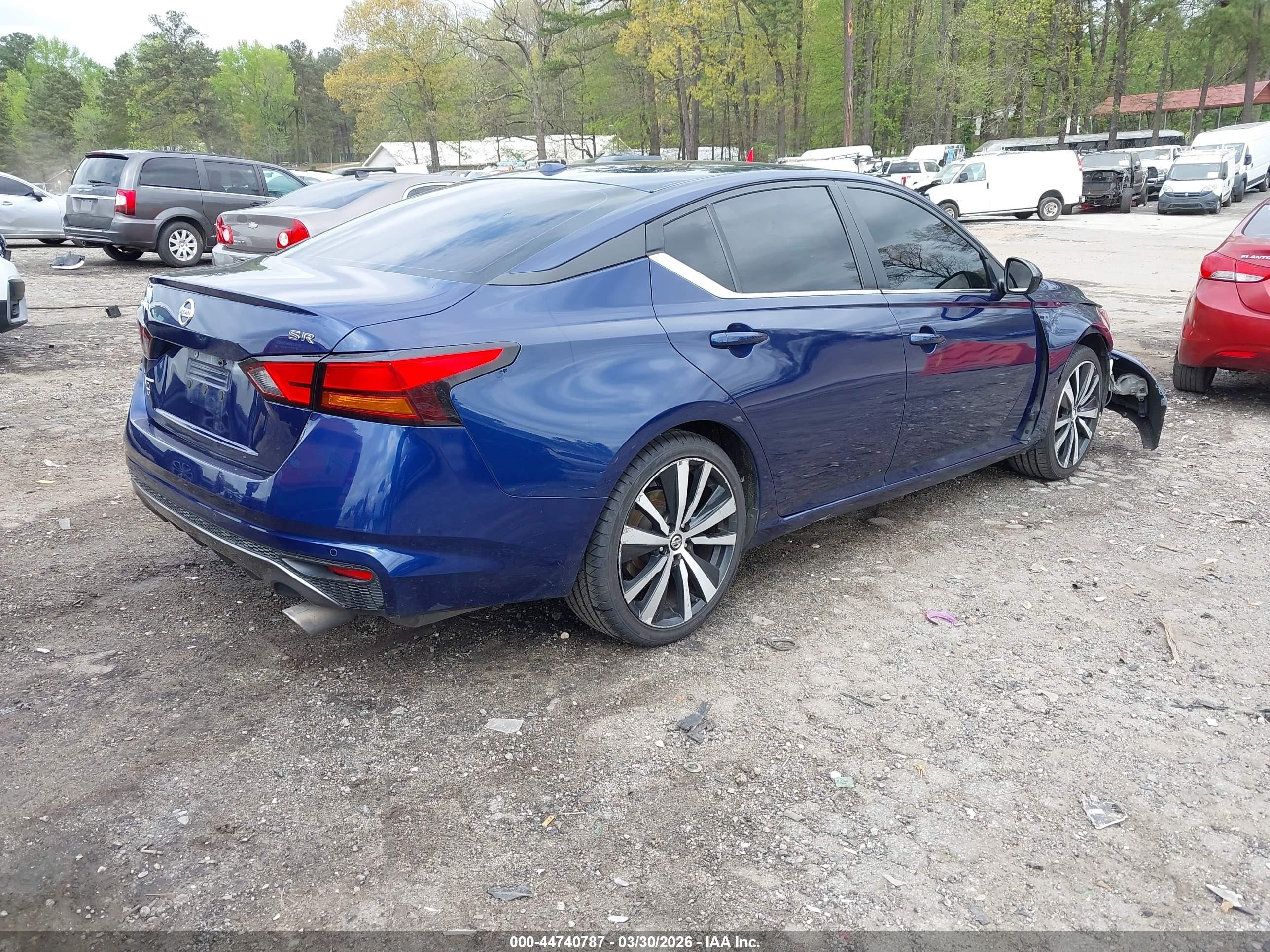 2021 Nissan Altima Sr Fwd Синий vin: 1N4BL4CV3MN313850