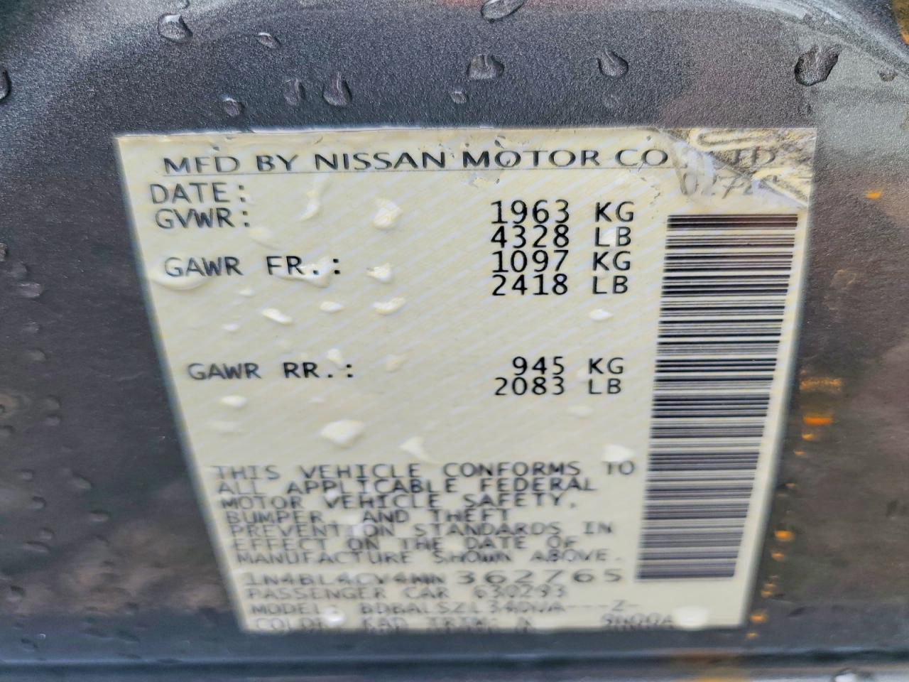 2021 Nissan Altima Sr Gray vin: 1N4BL4CV4MN362765