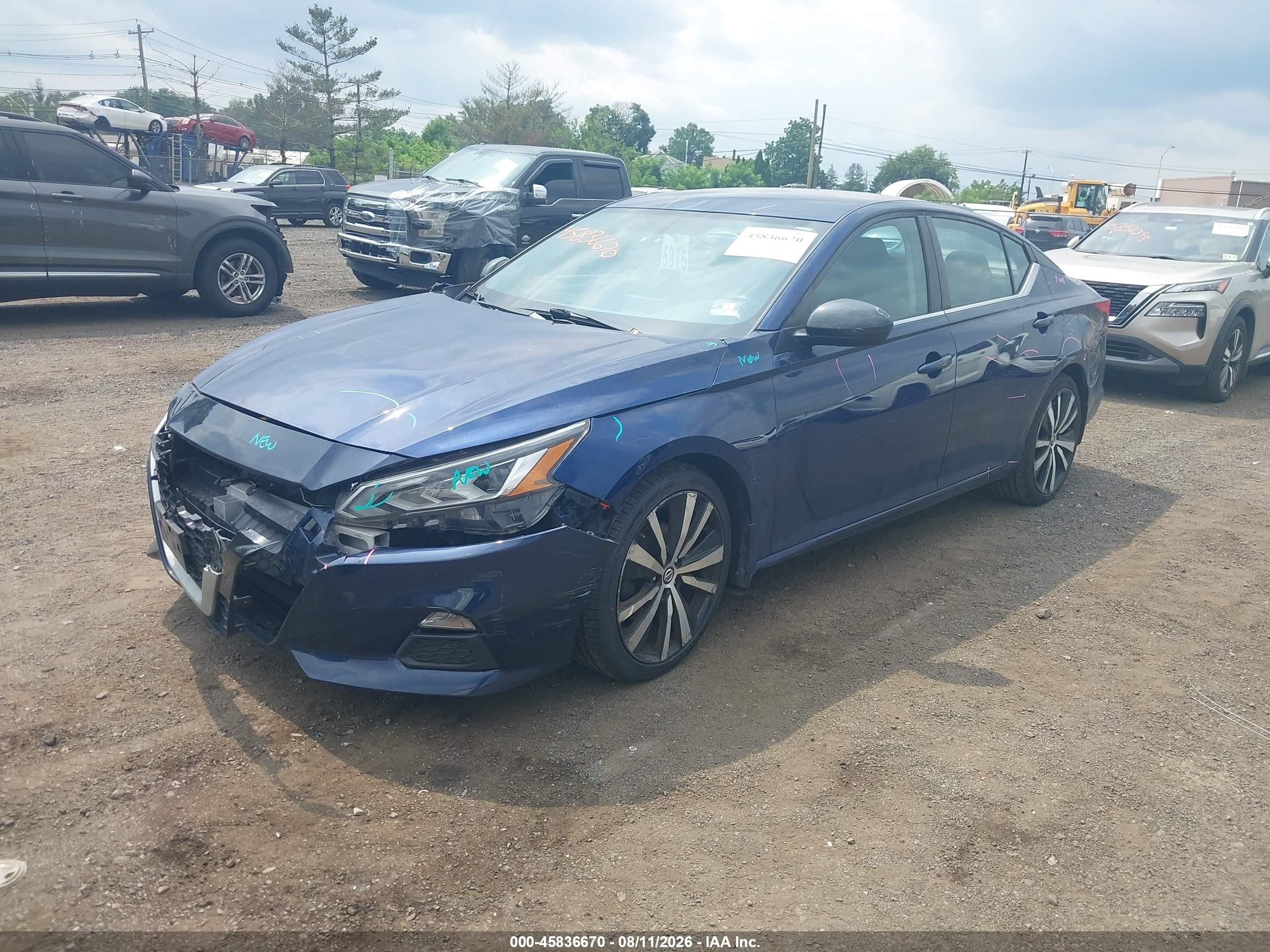 2019 Nissan Altima 2.5 Sr Blue vin: 1N4BL4CV8KC160973