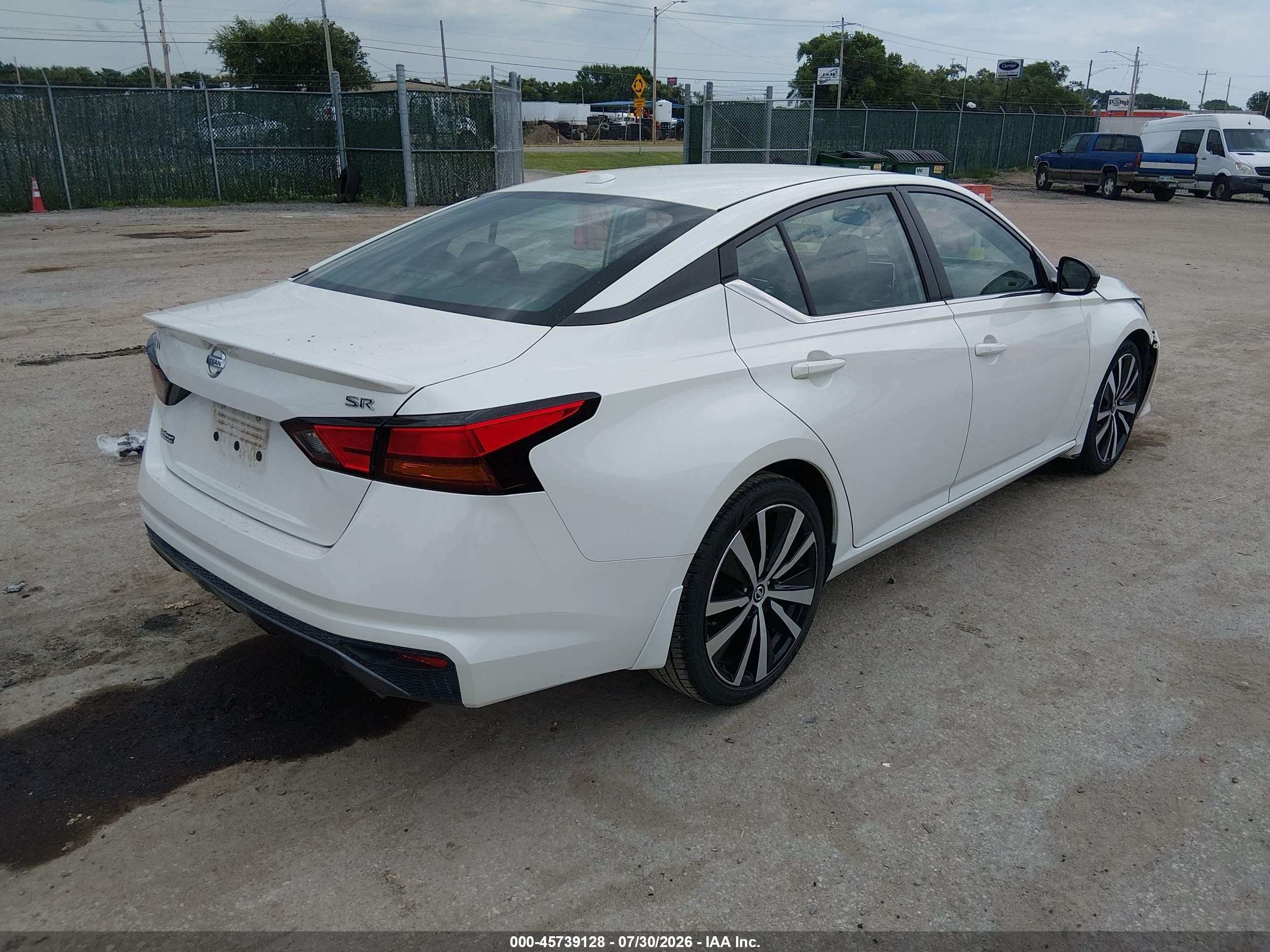 2019 Nissan Altima 2.5 Sr Белый vin: 1N4BL4CV8KC180804