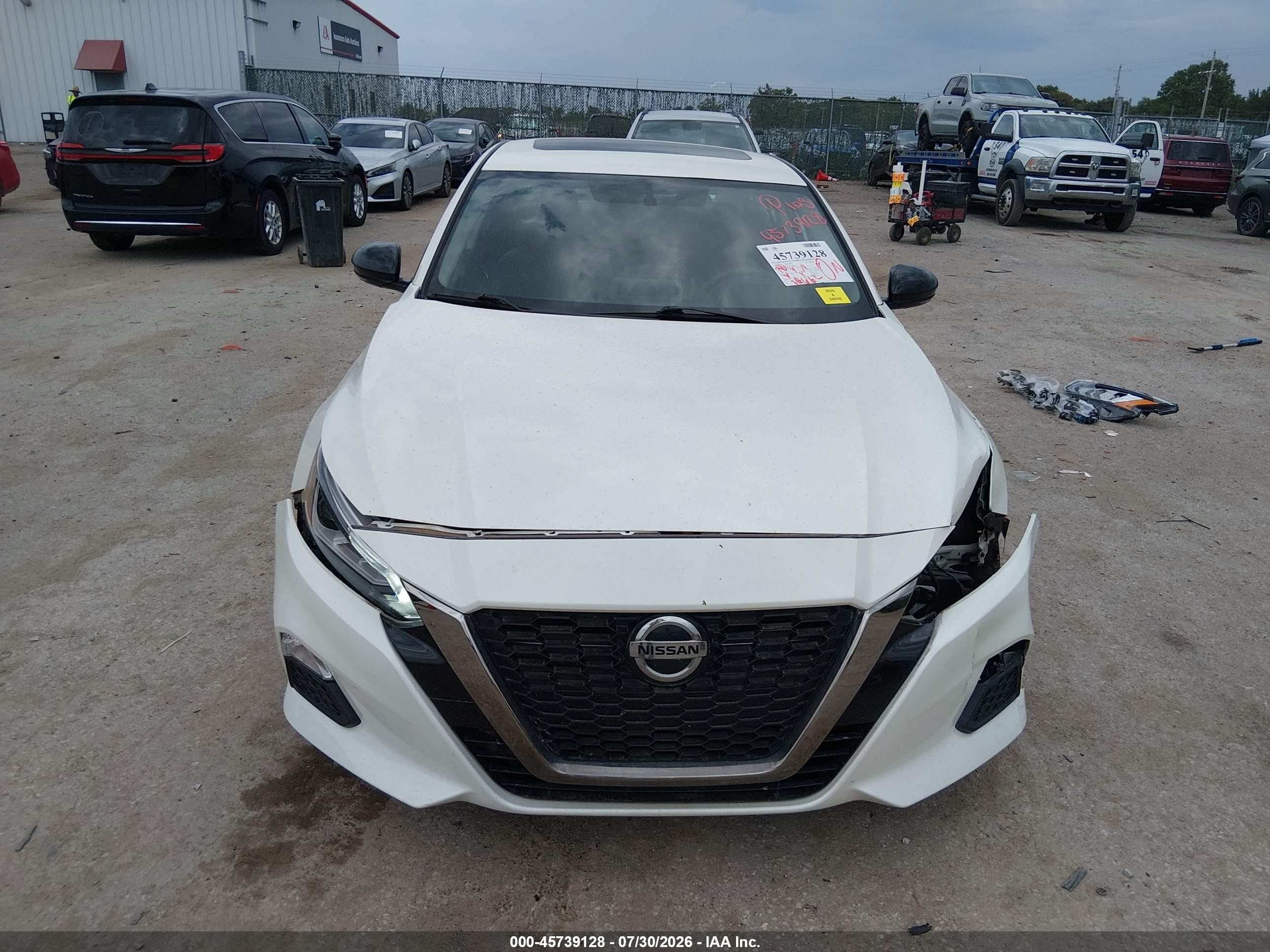 2019 Nissan Altima 2.5 Sr Белый vin: 1N4BL4CV8KC180804