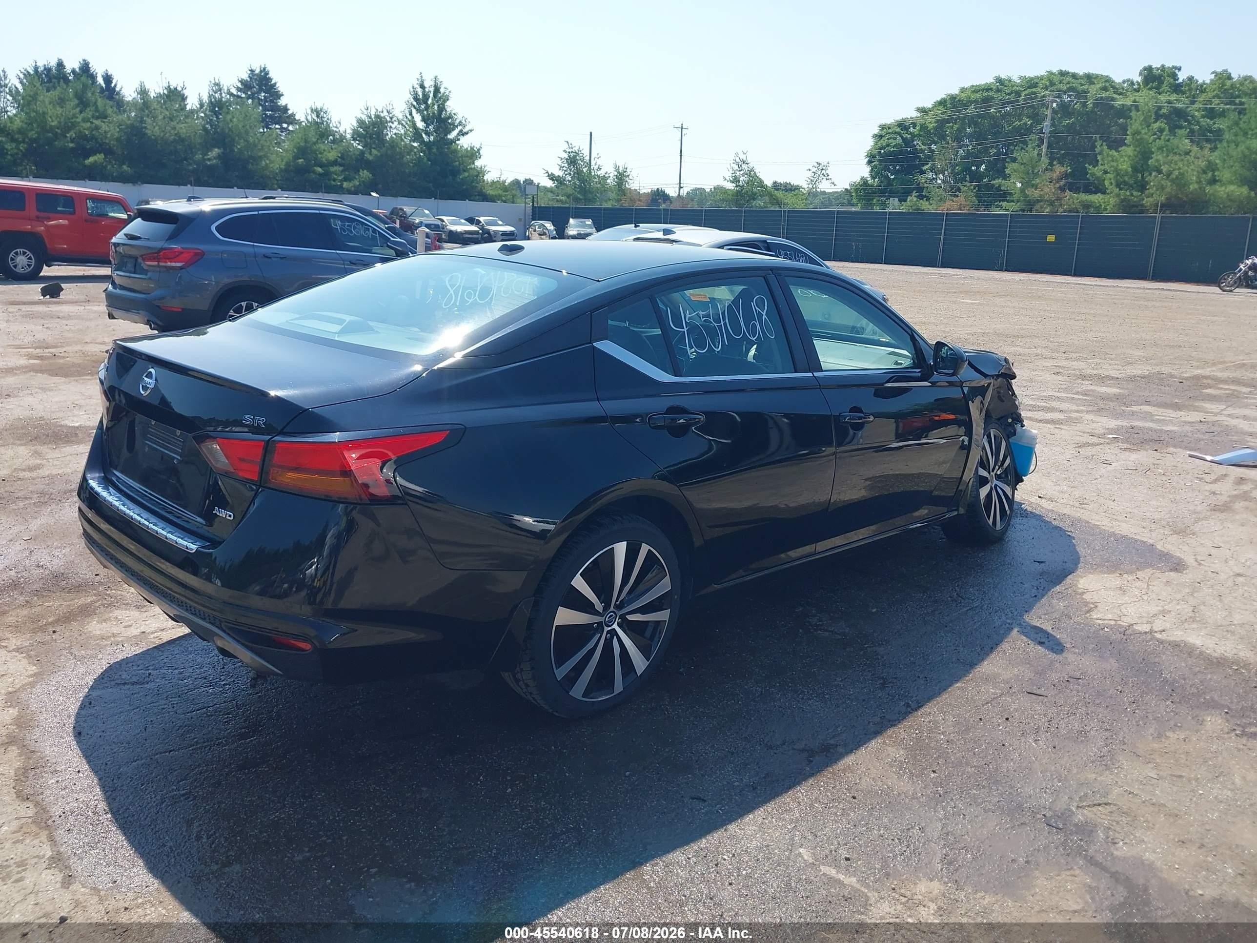2019 Nissan Altima 2.5 Sr Black vin: 1N4BL4CW4KC232650