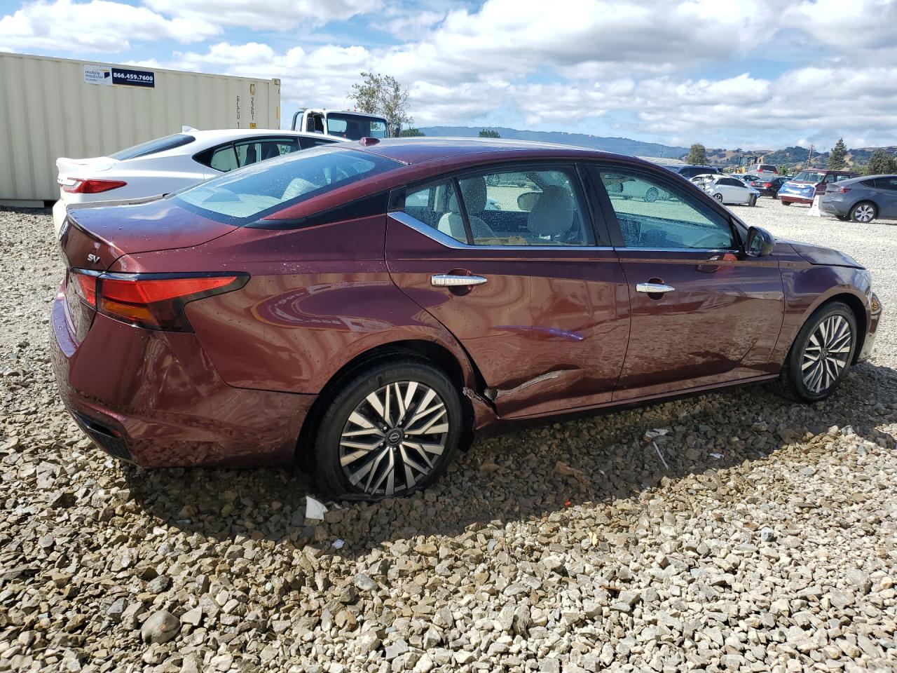 2024 Nissan Altima Sv Burgundy vin: 1N4BL4DV0RN323497 Damage: Right Qtr Panel, Severe Damage, Replacement Required