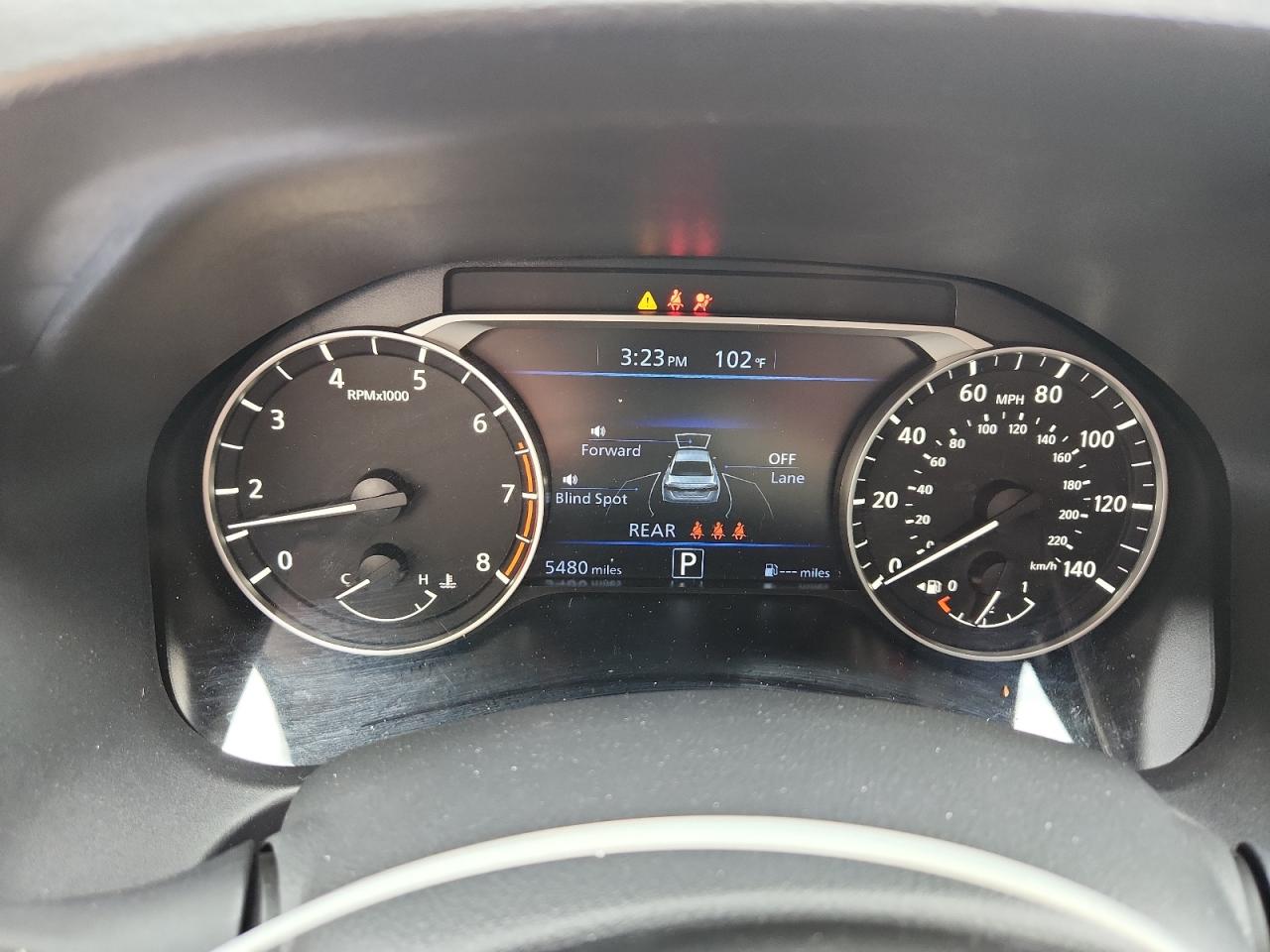 2026 Nissan Altima Sv White vin: 1N4BL4DV1TN312550 Damage: Warning Light - Air Bag, On, Unacceptable