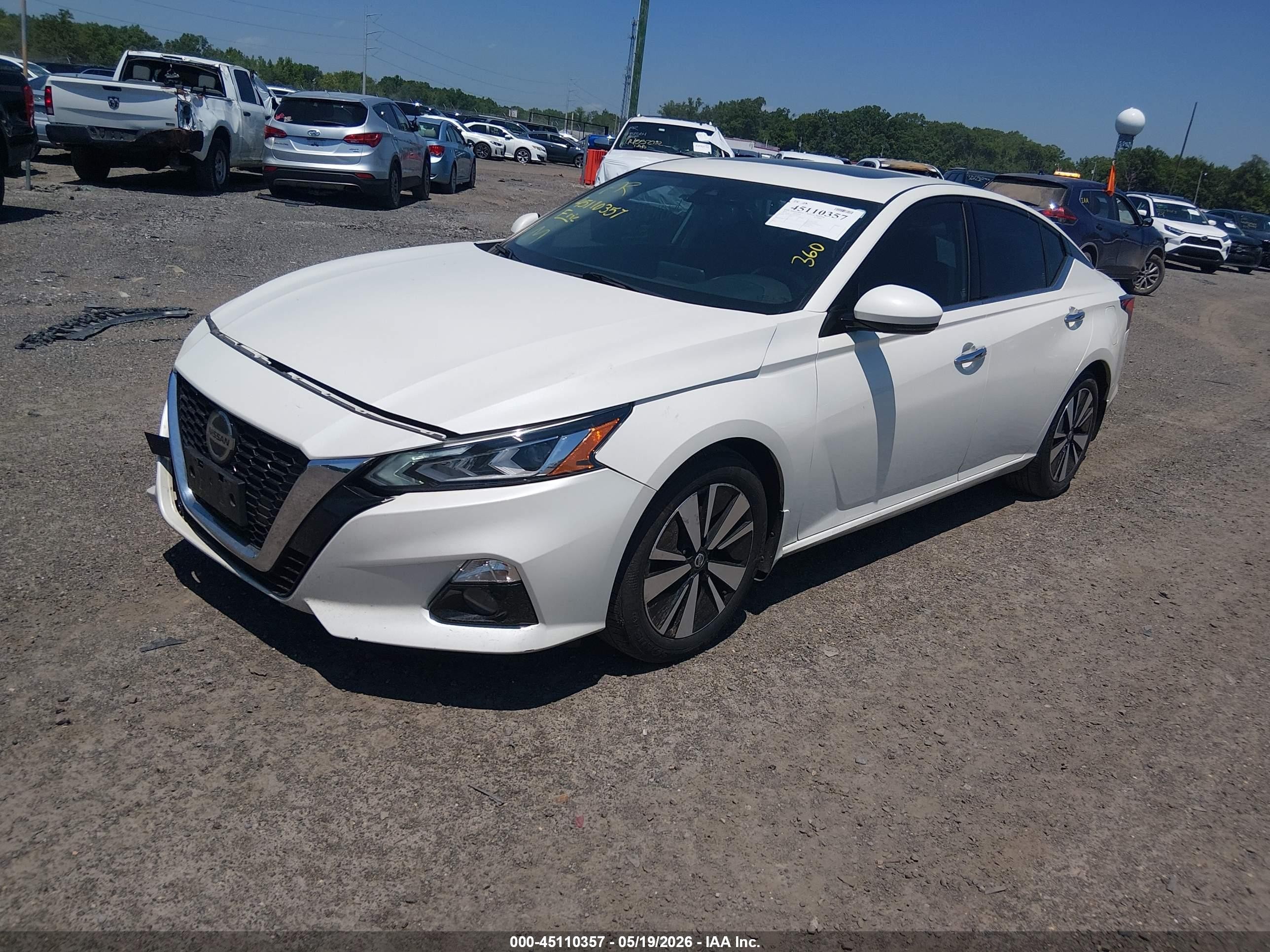 2019 Nissan Altima 2.5 Sv Белый vin: 1N4BL4DV3KC164315