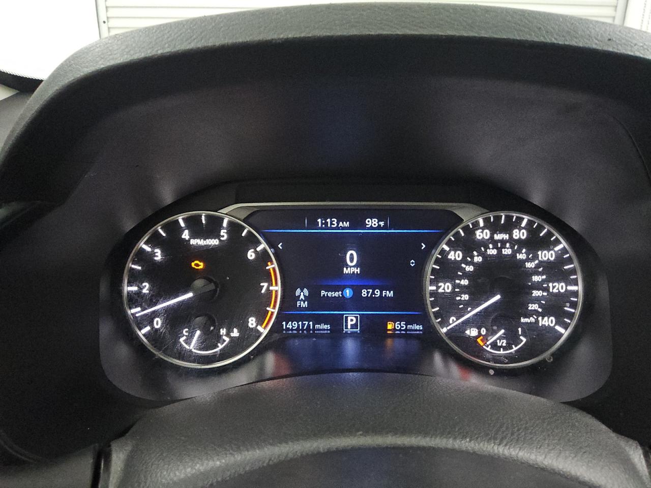 2021 Nissan Altima Sv Серебряный vin: 1N4BL4DV3MN341954 Damage: Warning Light - Engine, On, Unacceptable