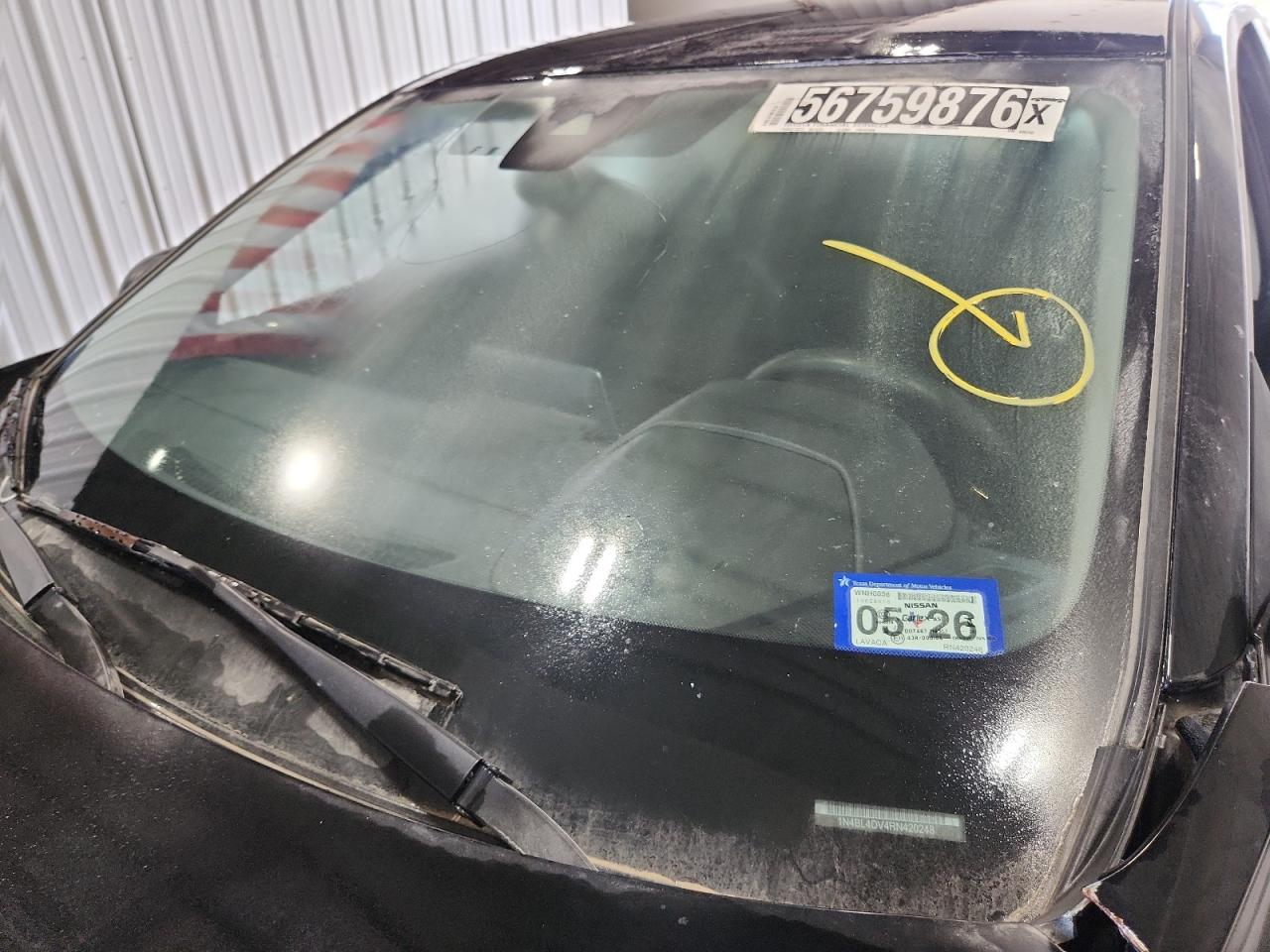 2024 Nissan Altima Sv Black vin: 1N4BL4DV4RN420248 Damage: Windshield, Cracked, > 12 Inches