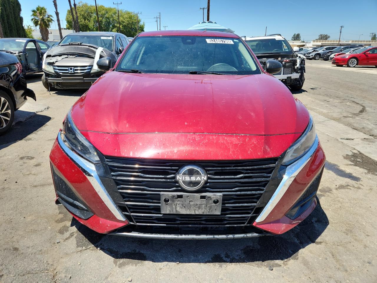 2024 Nissan Altima Sv Red vin: 1N4BL4DV7RN398505 Damage: Front Bumper, Dent(S) W/ Paint Dmg, 6 To 7 Inches