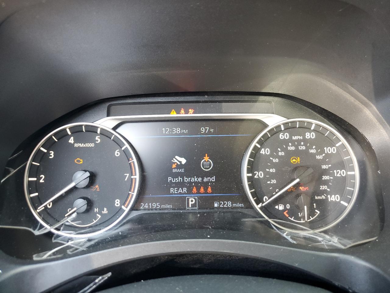 2025 Nissan Altima Sv White vin: 1N4BL4DV8SN375370 Damage: Dash Cluster Lens, Broken, Replacement Required