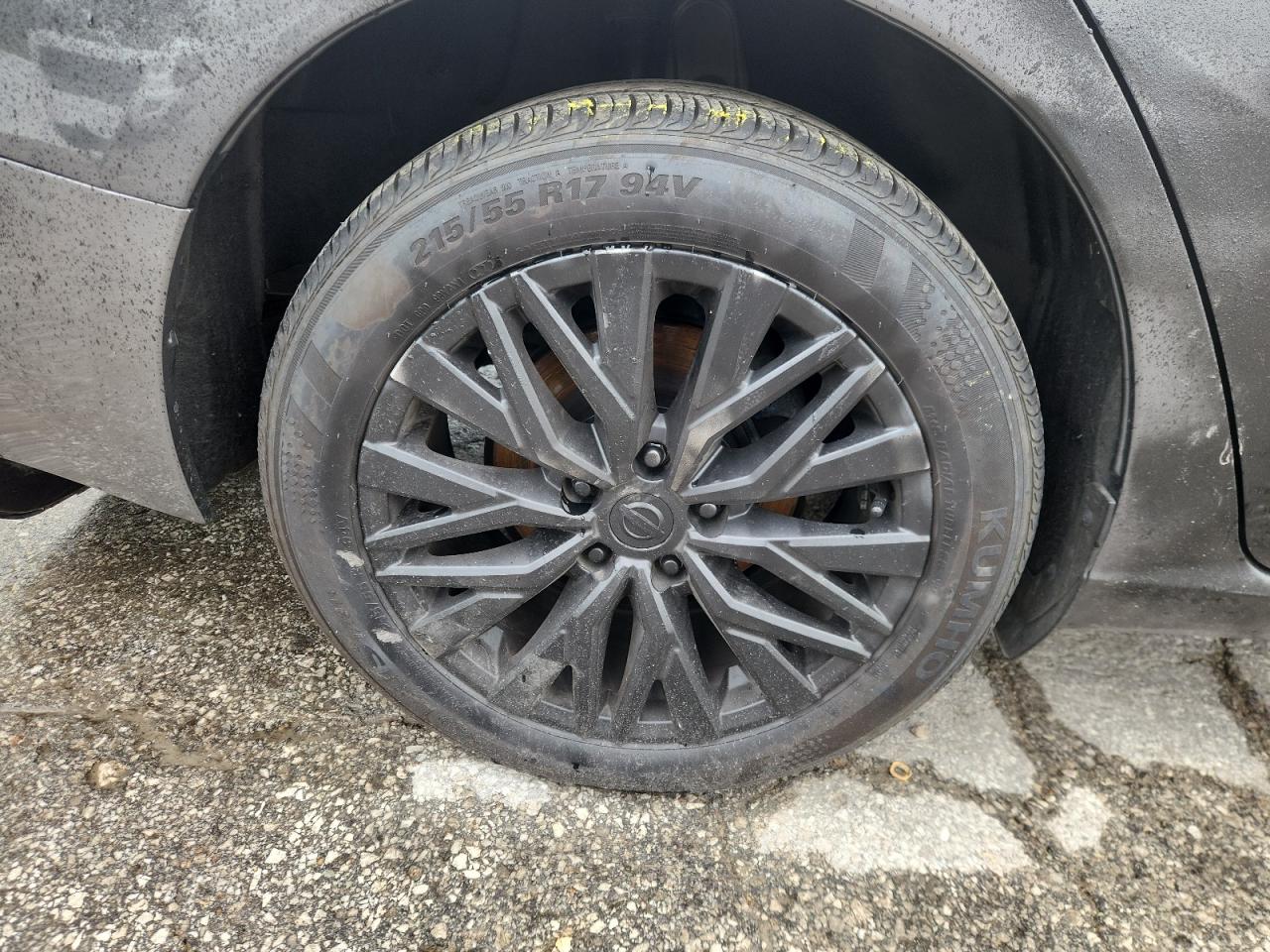 2025 Nissan Altima Sv Gray vin: 1N4BL4DV8SN404091 Damage: Right Rear Wheel, Previous Repair, Substandard Repair