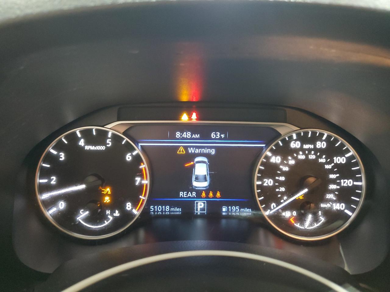 2025 Nissan Altima Sv White vin: 1N4BL4DV9SN304792 Damage: Warning - Traction Control, On, Unacceptable