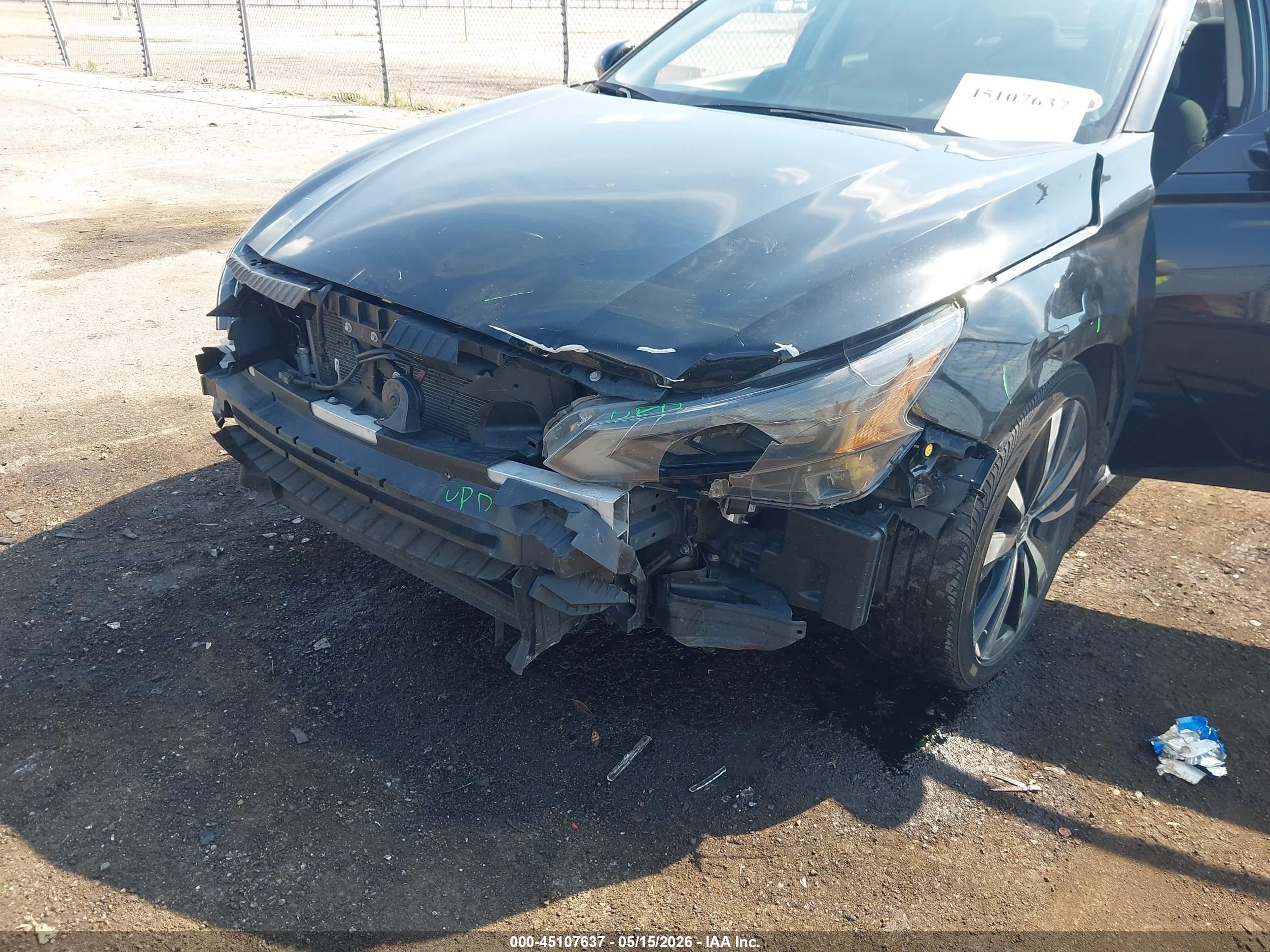 2023 Nissan Altima Sv Fwd Черный vin: 1N4BL4DVXPN371019