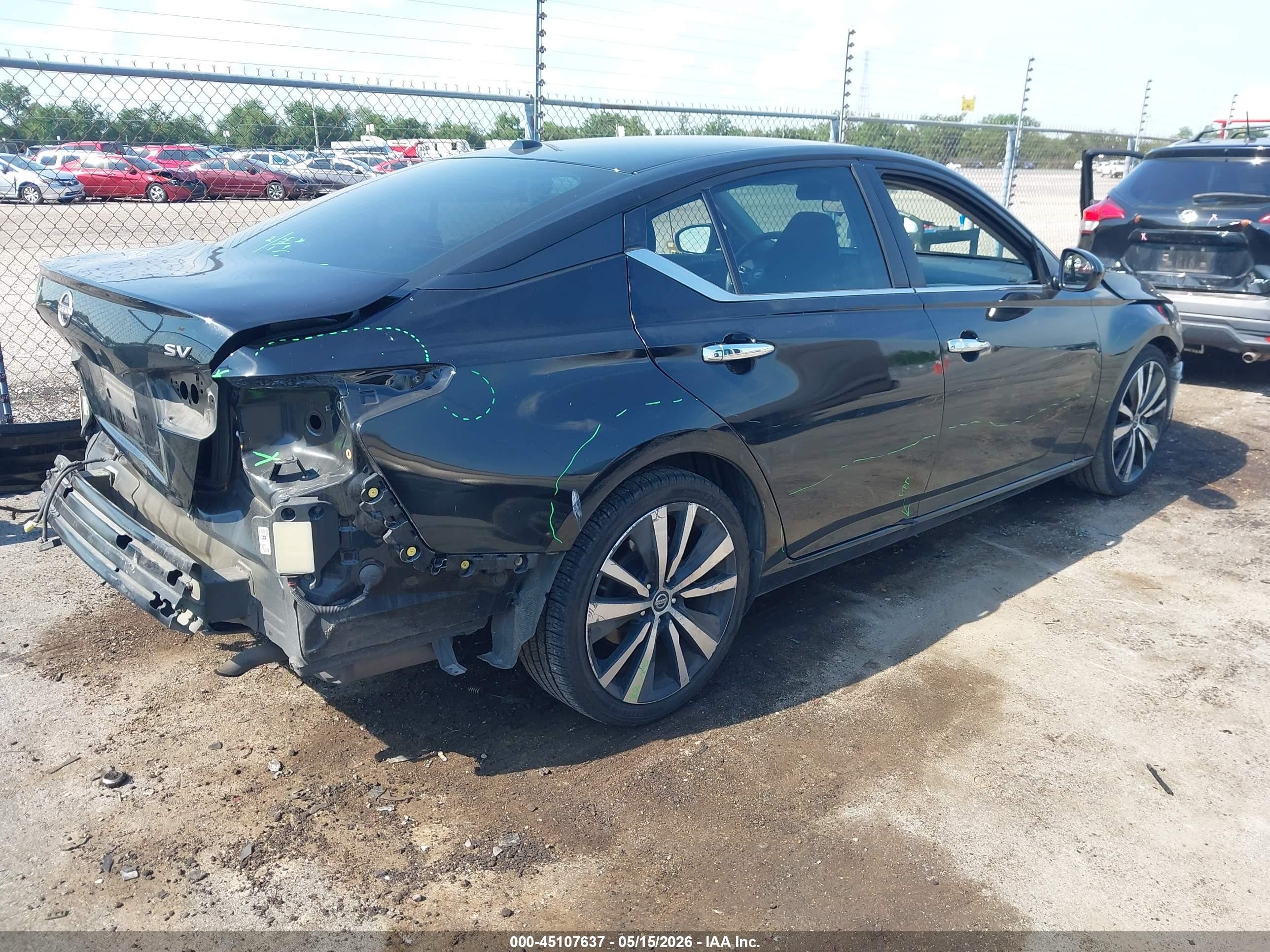2023 Nissan Altima Sv Fwd Черный vin: 1N4BL4DVXPN371019