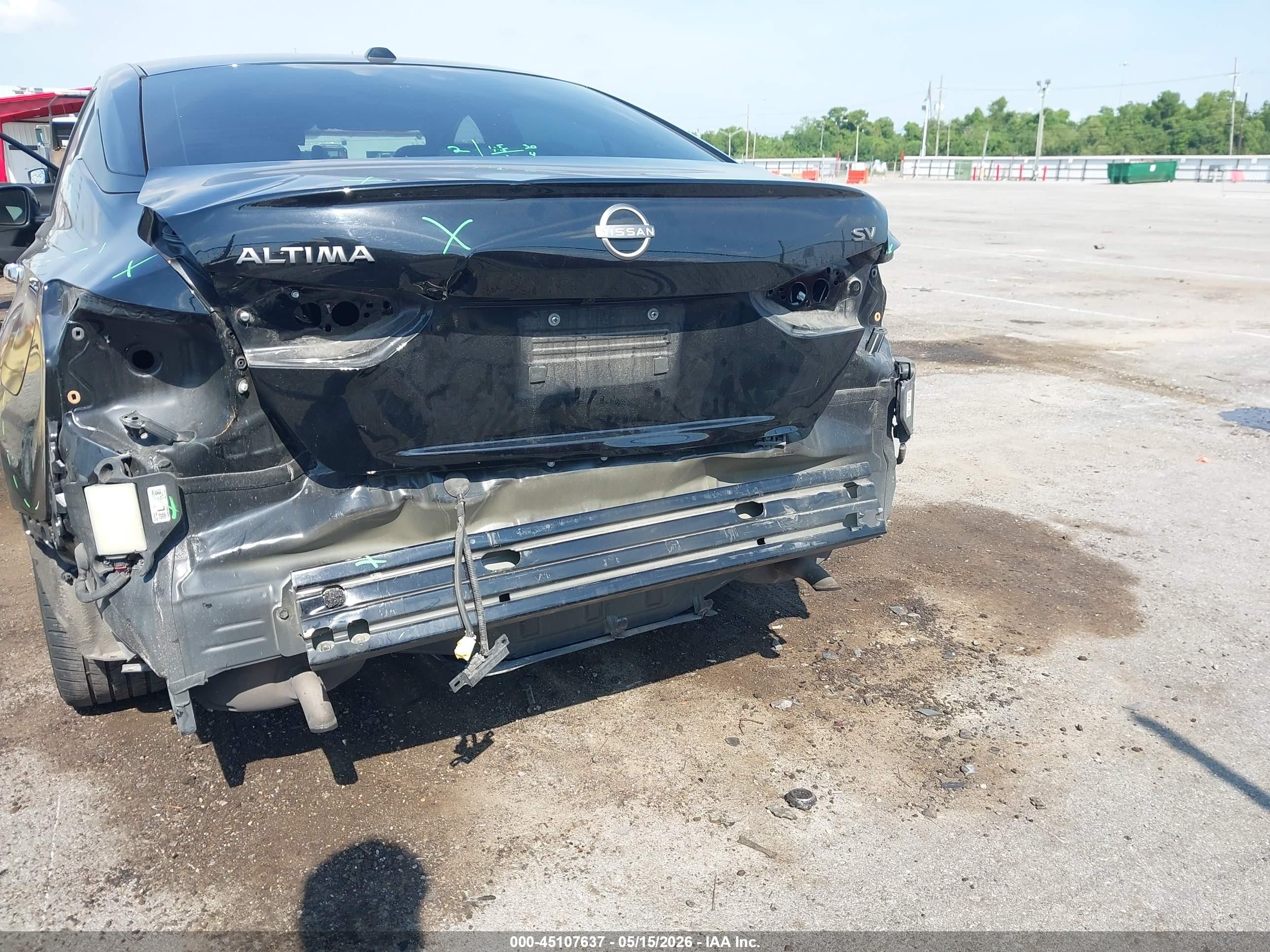 2023 Nissan Altima Sv Fwd Черный vin: 1N4BL4DVXPN371019