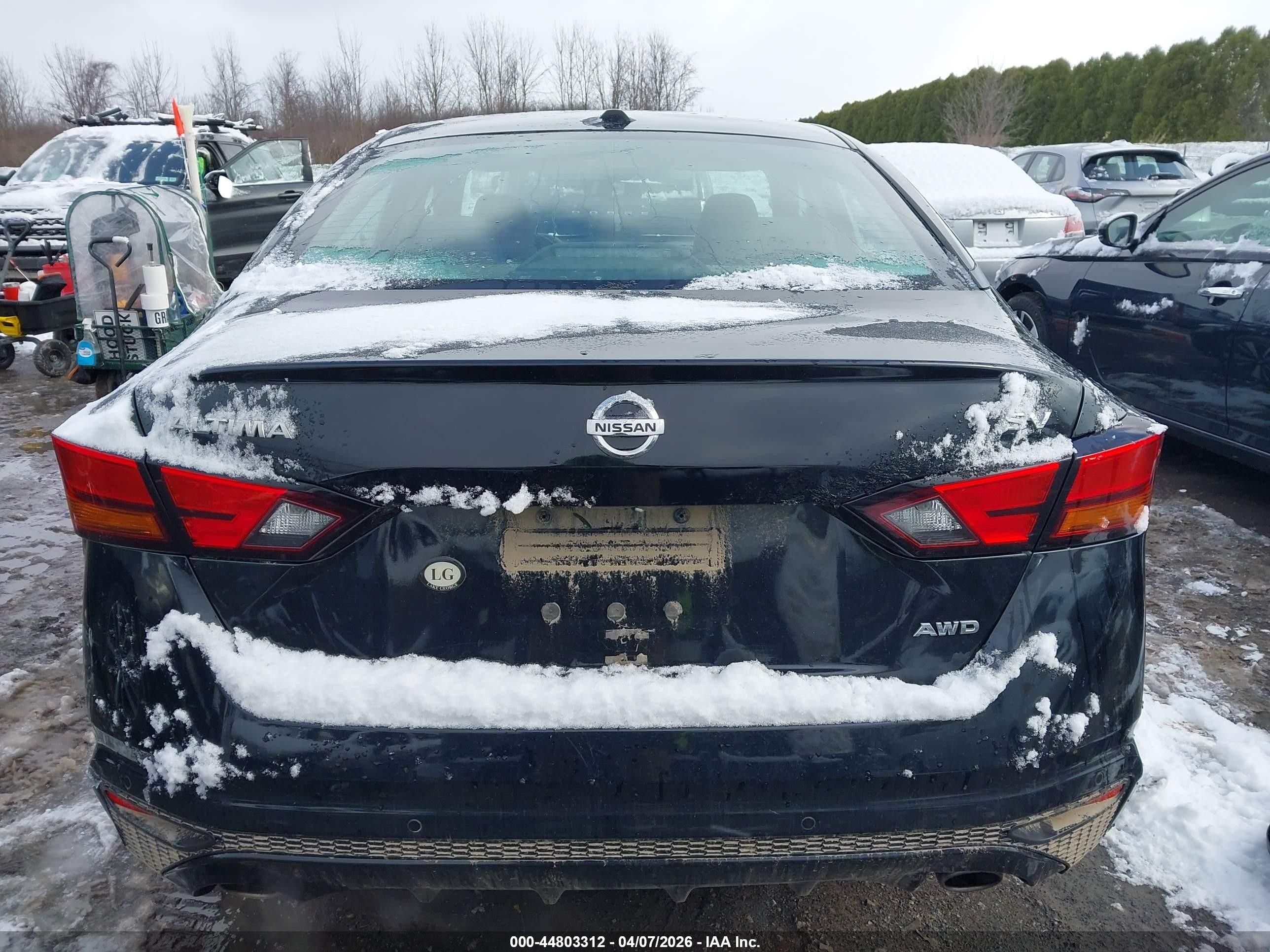 2021 Nissan Altima Sv Intelligent Awd Black vin: 1N4BL4DW0MN417428
