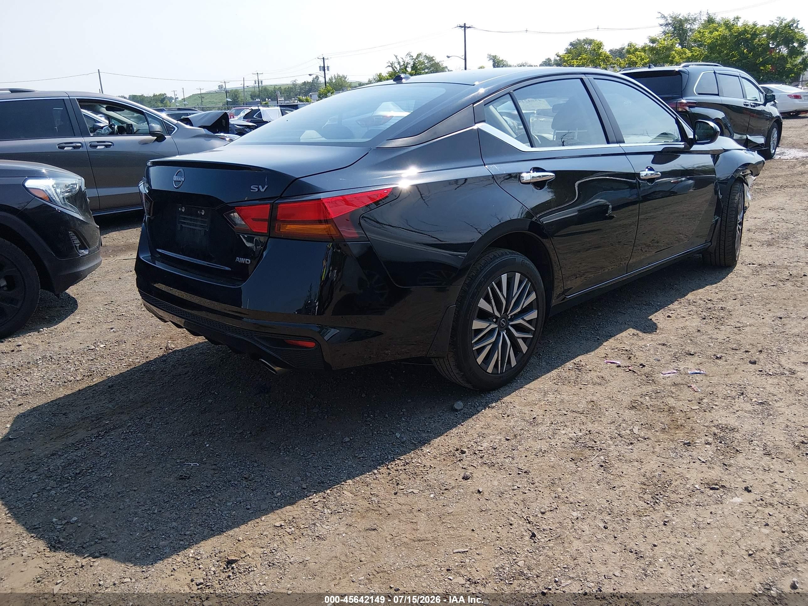 2024 Nissan Altima Sv Intelligent Awd Black vin: 1N4BL4DW2RN325194