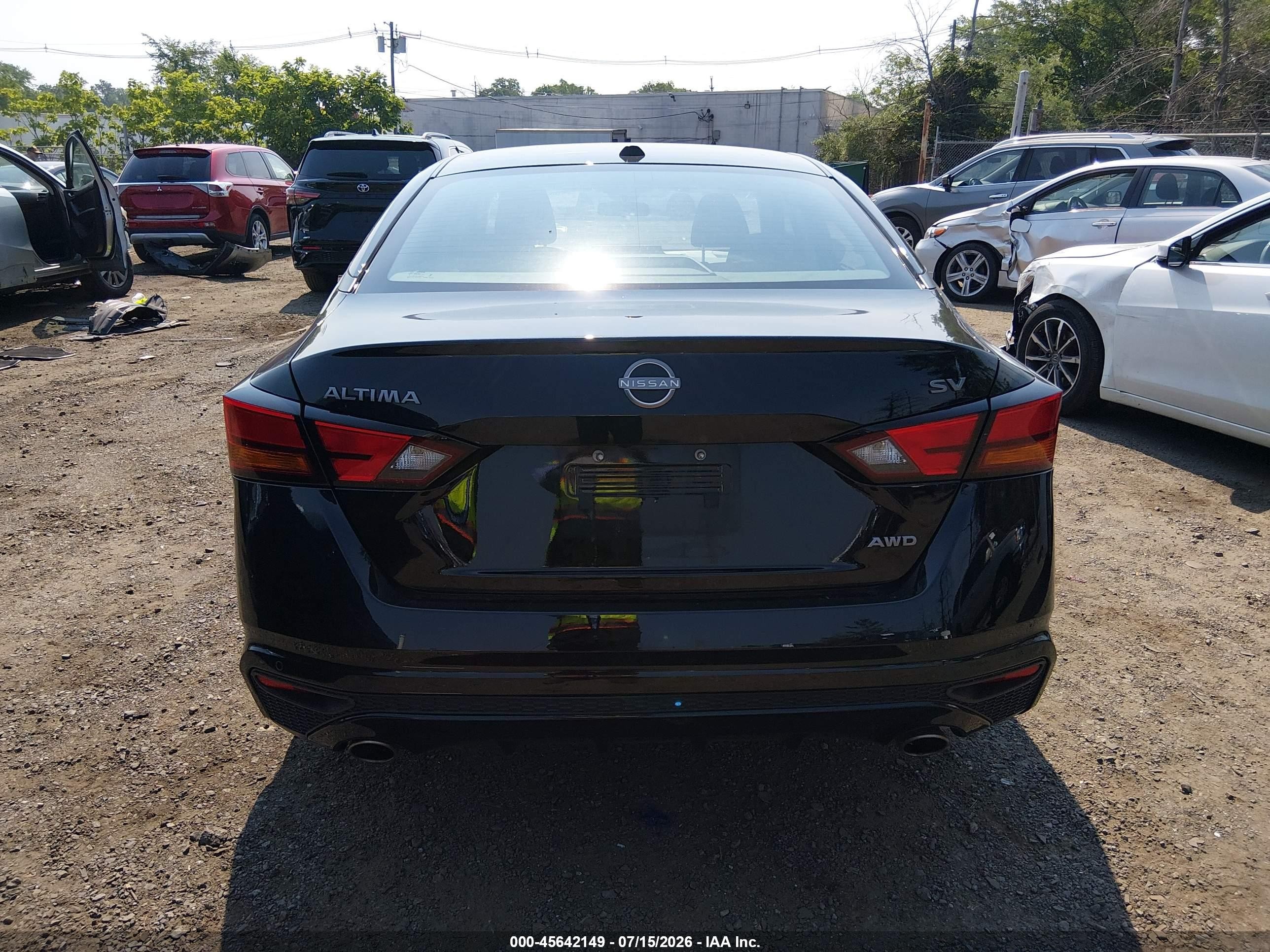 2024 Nissan Altima Sv Intelligent Awd Black vin: 1N4BL4DW2RN325194