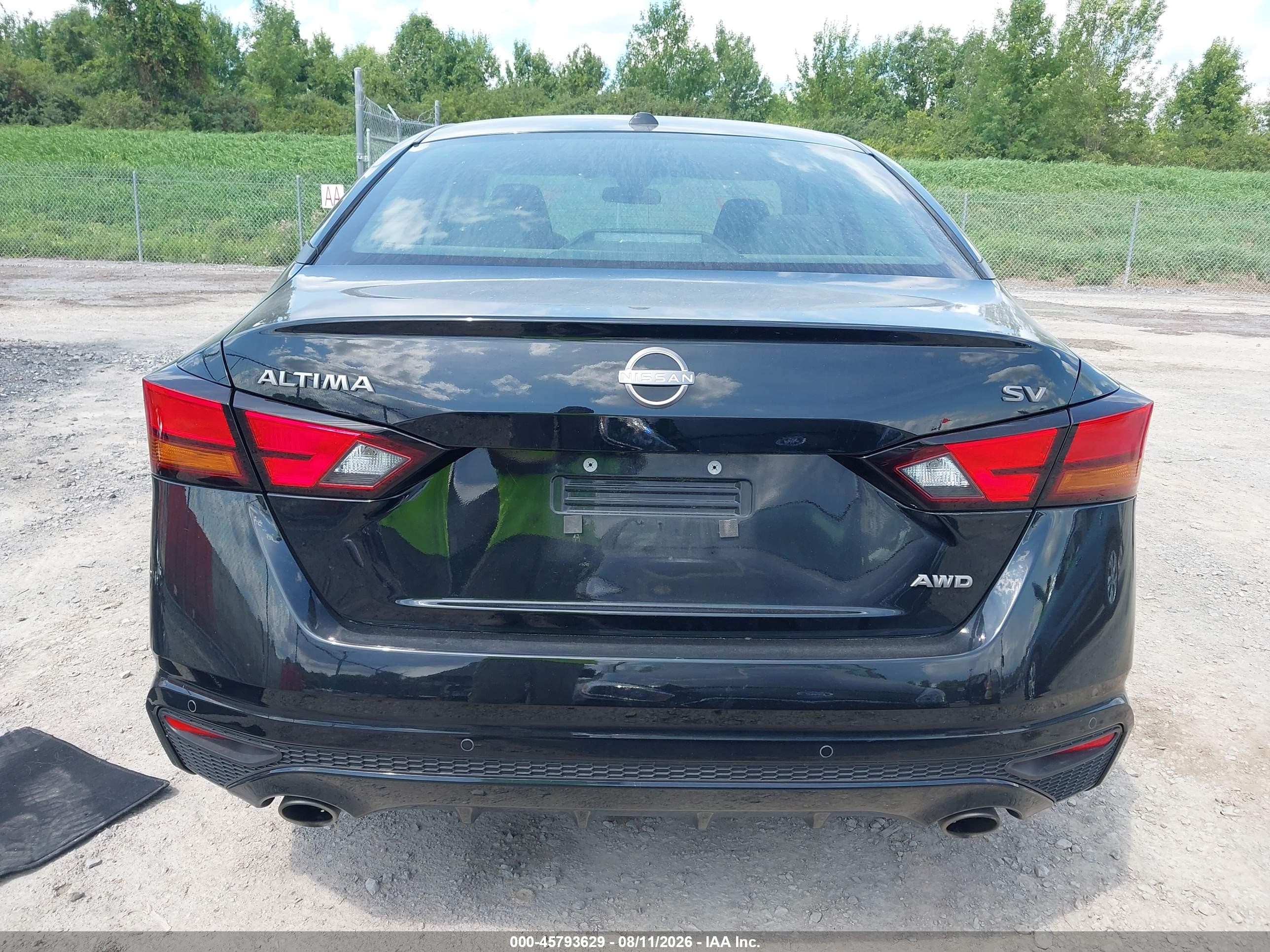 2024 Nissan Altima Sv Intelligent Awd Black vin: 1N4BL4DW2RN424291