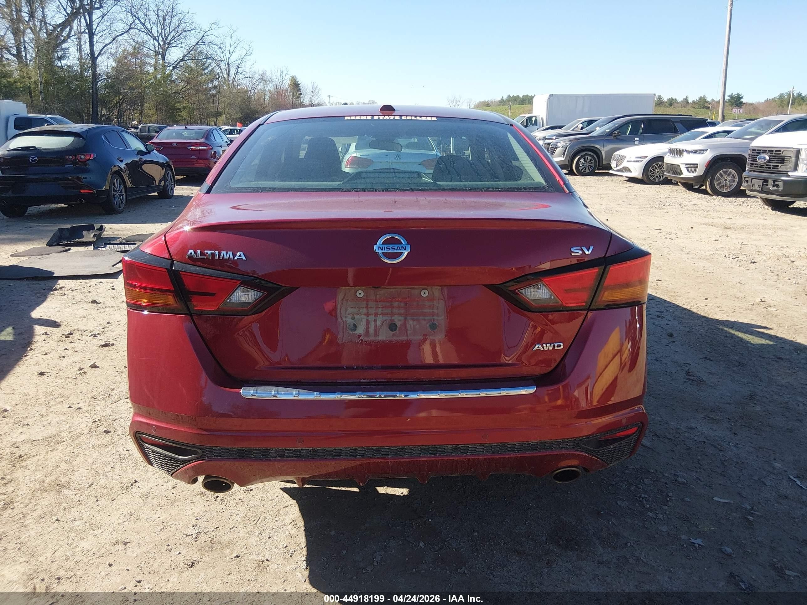 2021 Nissan Altima Sv Intelligent Awd Красный vin: 1N4BL4DW6MN336904