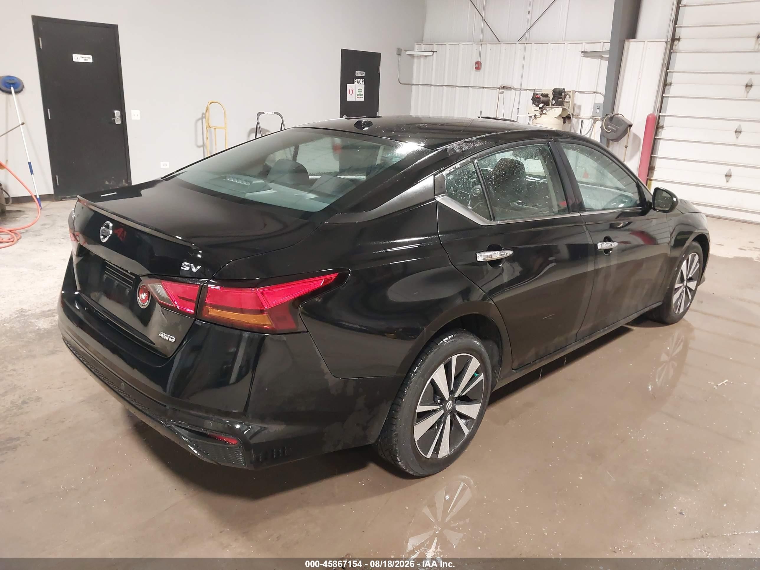 2021 Nissan Altima Sv Intelligent Awd Black vin: 1N4BL4DWXMN410471