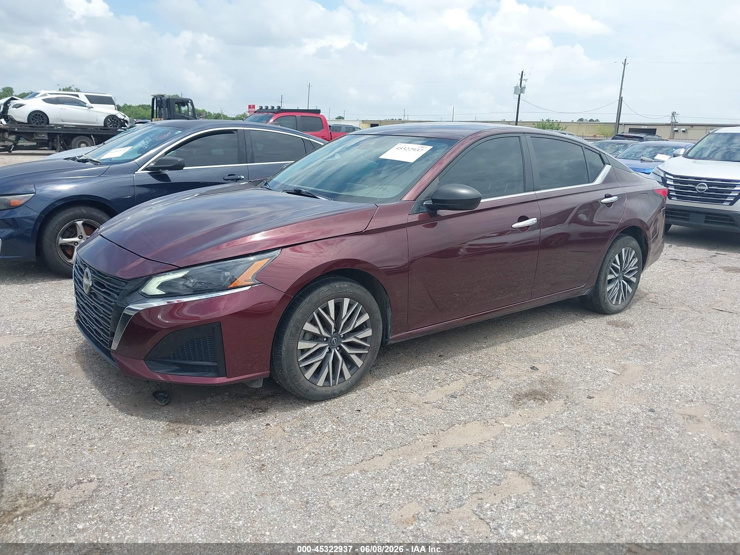 2024 Nissan Altima Sv Intelligent Awd Burgundy vin: 1N4BL4DWXRN411191