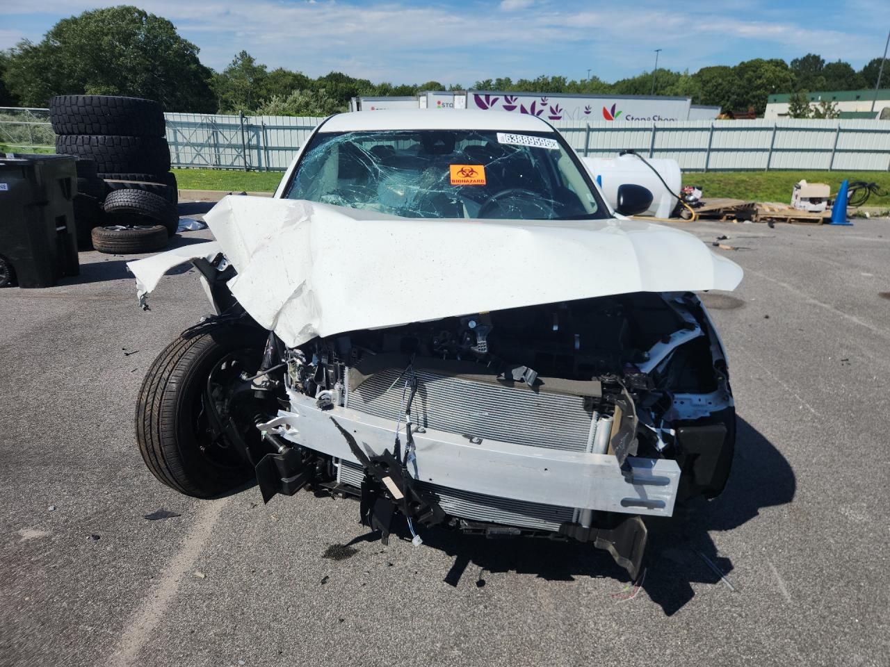 2026 Nissan Altima Sv White vin: 1N4BL4DWXTN334927 Damage: Front Bumper Reinforcement, Bent, 1 To 2 Inches