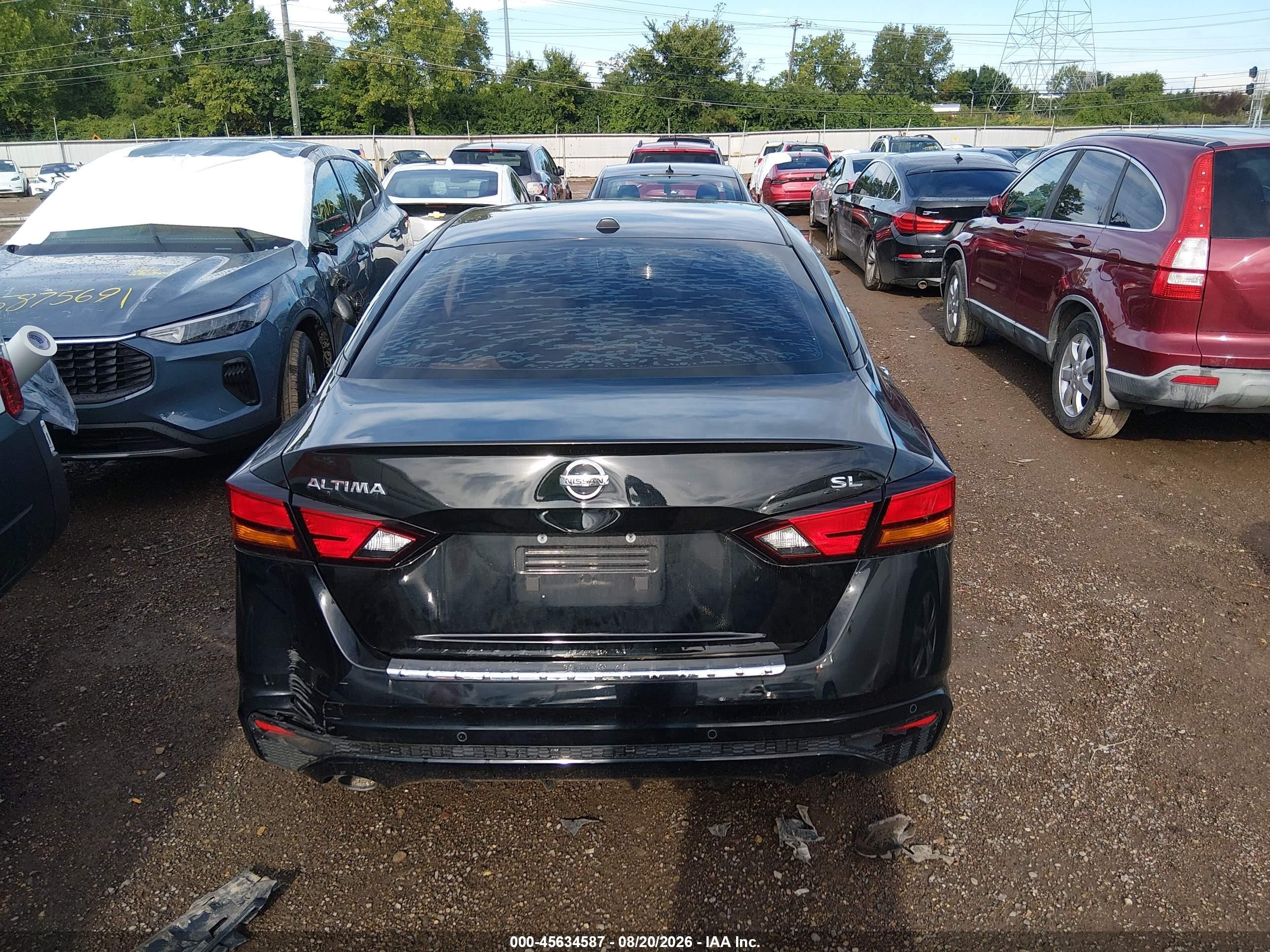 2022 Nissan Altima Sl Fwd Black vin: 1N4BL4EV4NN410070