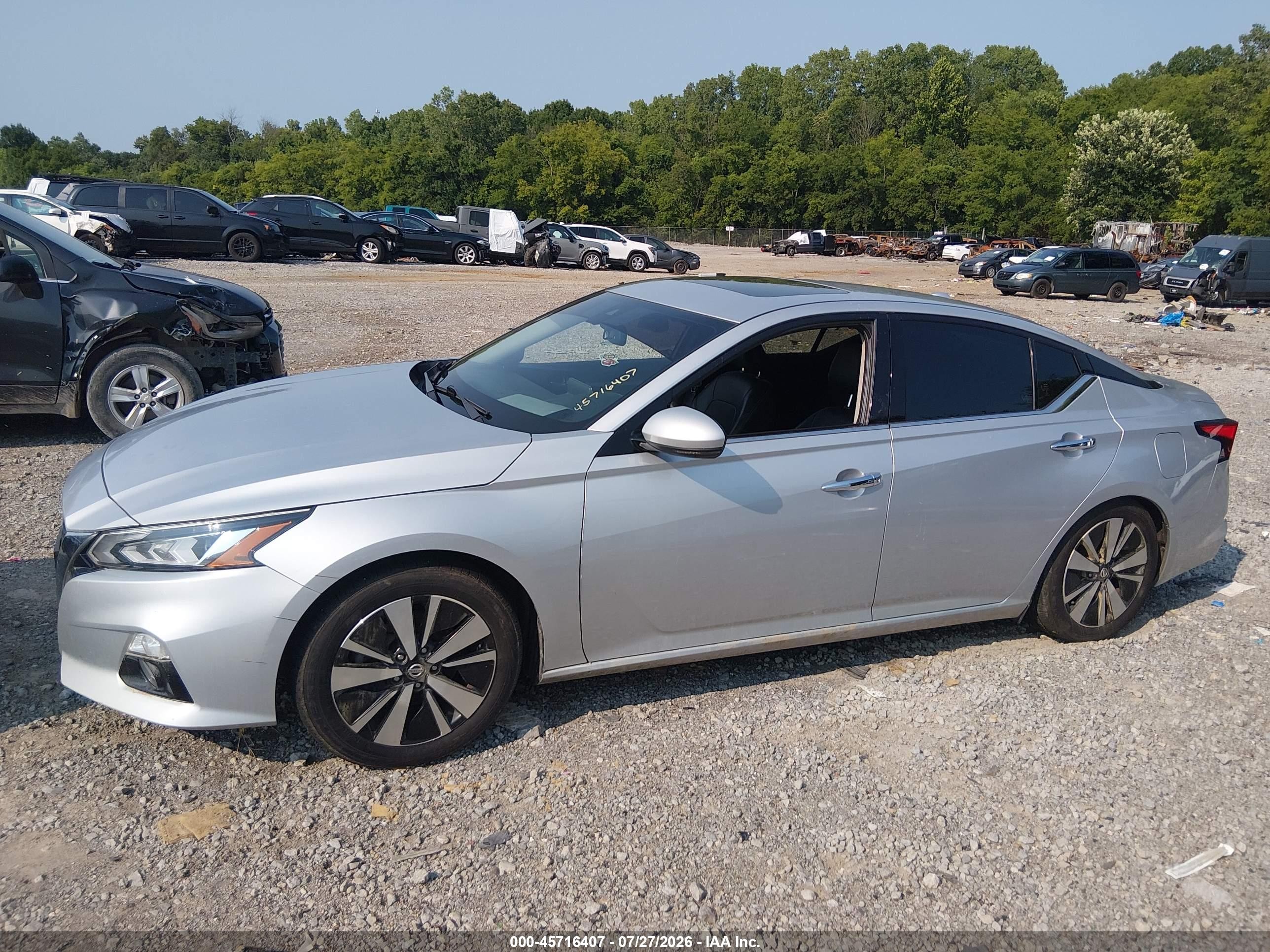 2019 Nissan Altima 2.5 Sl Silver vin: 1N4BL4EV5KC161527