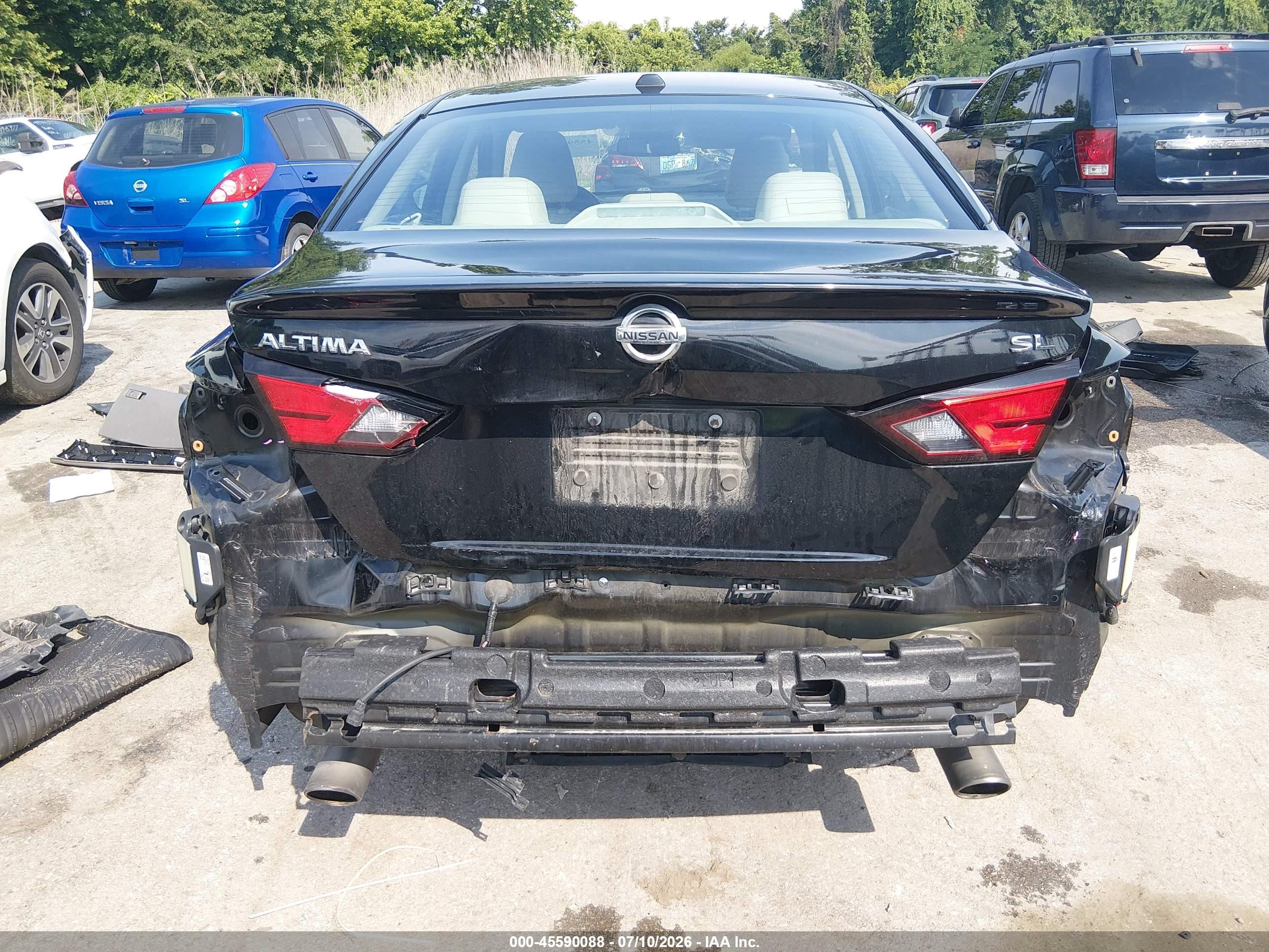 2019 Nissan Altima 2.5 Sl Black vin: 1N4BL4EV7KN312260